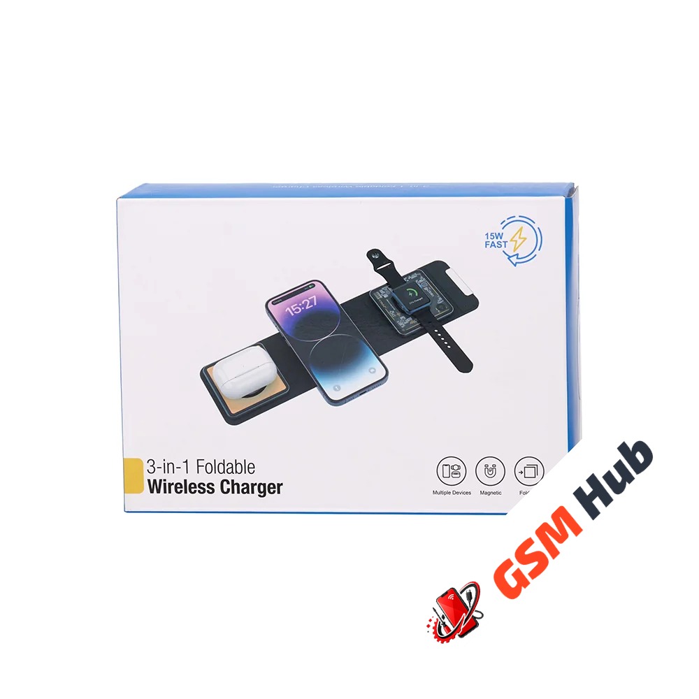 Тройное зарядное устройство Wireless Charger (Черный)