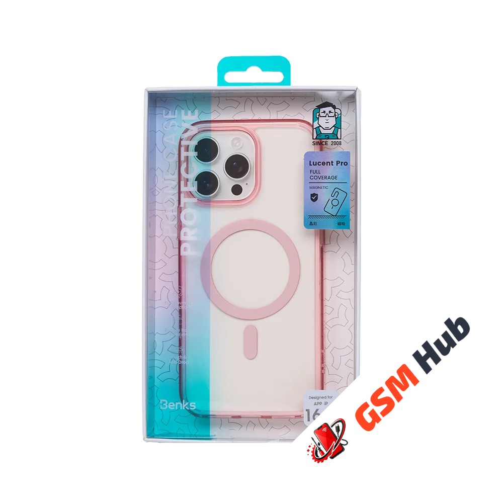 Чехол Benks Lucent Pro iPhone 16 Pro Max (Pink)
