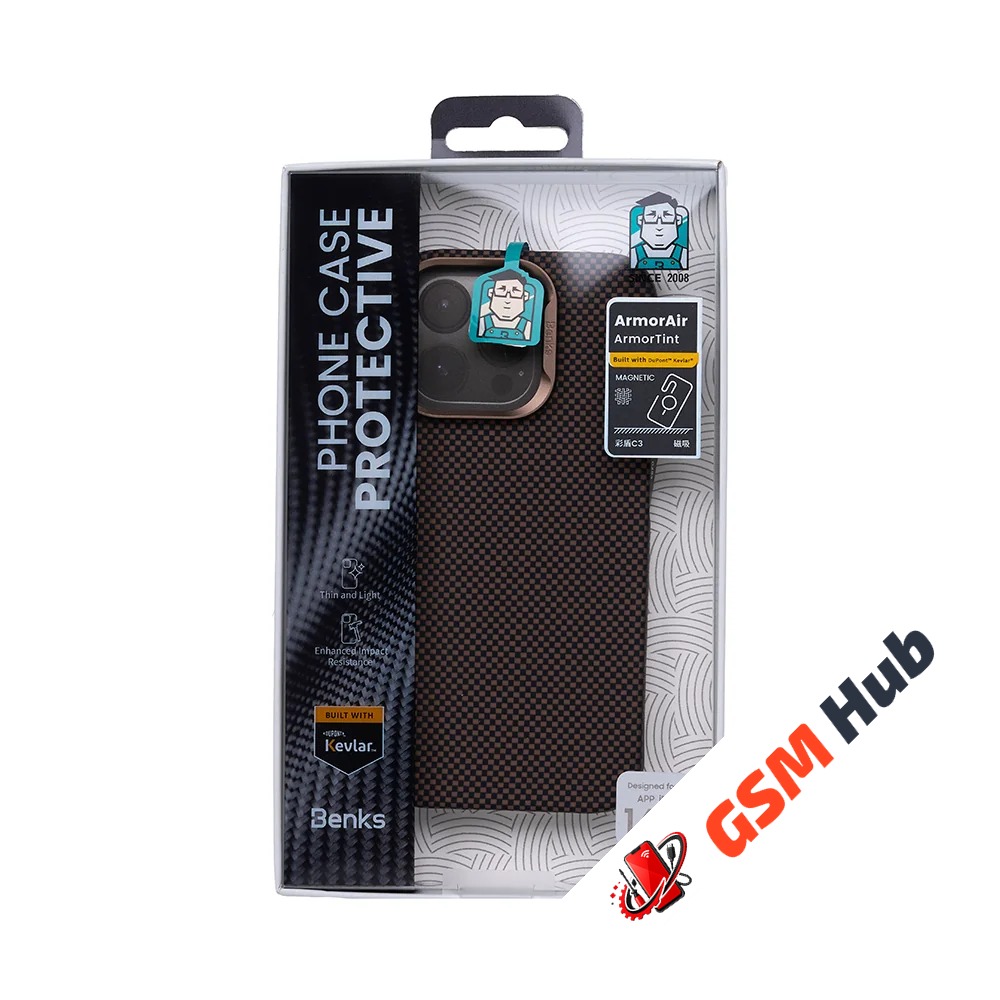 Чехол Benks ArmorTint MagSafe (Kevlar) iPhone 16 Pro (Gold)