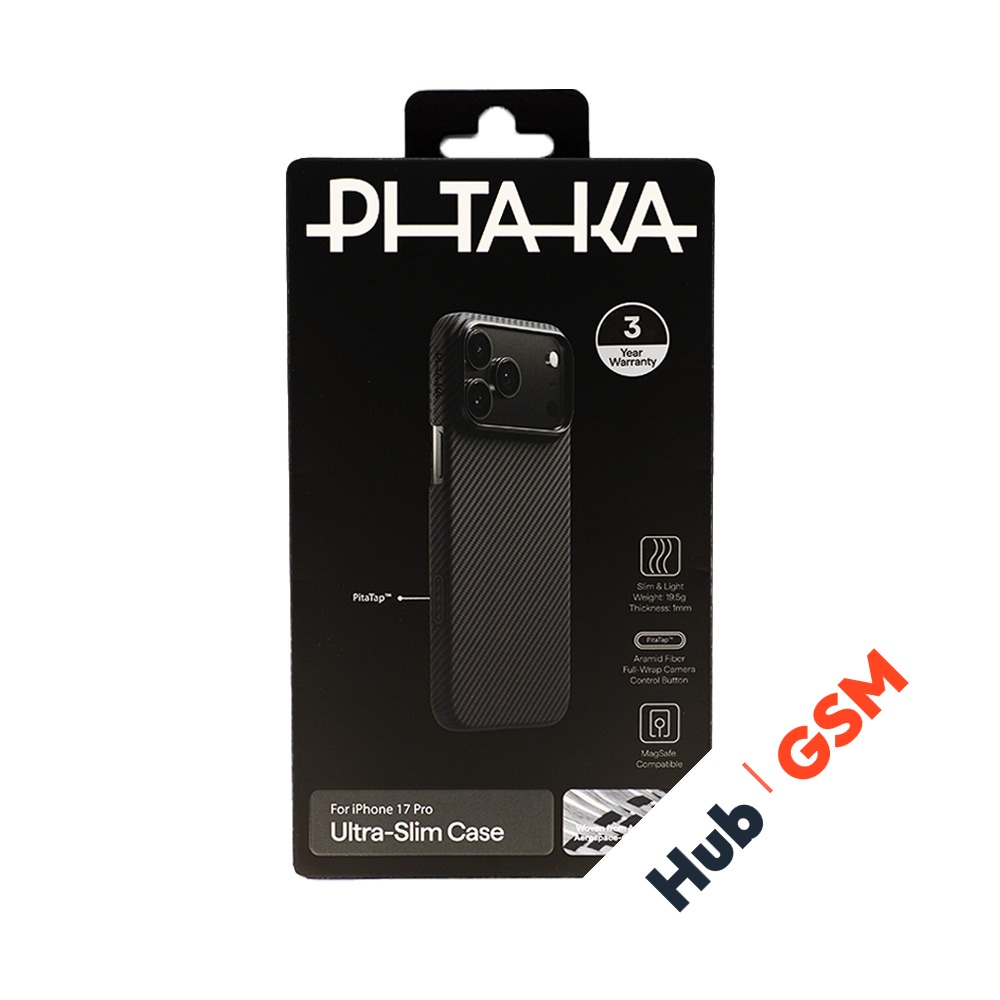 Чехол PITAKA Ultra-Slim Case for iPhone 17 Pro (Black/Gray) (PitaTap)