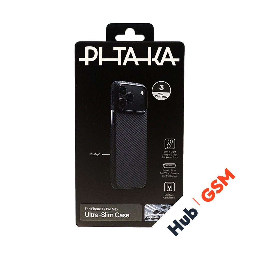 Чехол PITAKA Ultra-Slim Case for iPhone 17 Pro Max (Black/Gray) (PitaTap)