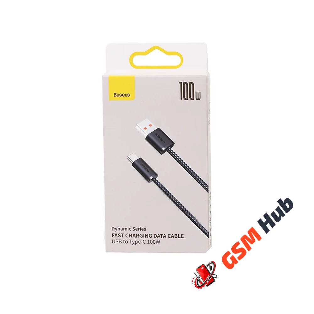 Кабель Baseus Dynamic Series (Быстрая зарядка) (USB A - USBC) (100W) (1m) (Серый)