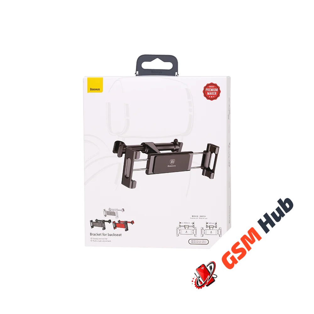 Держатель автомобильный на подголовник для смартфонов Baseus Backseat (Черный)