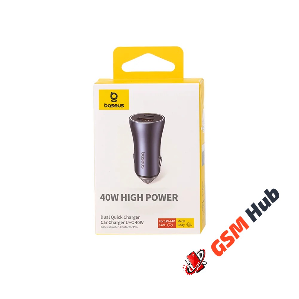 АЗУ Baseus Golden Contactor Pro (Быстрая зарядка) (USB A+USB-C) (40W) (Синий)