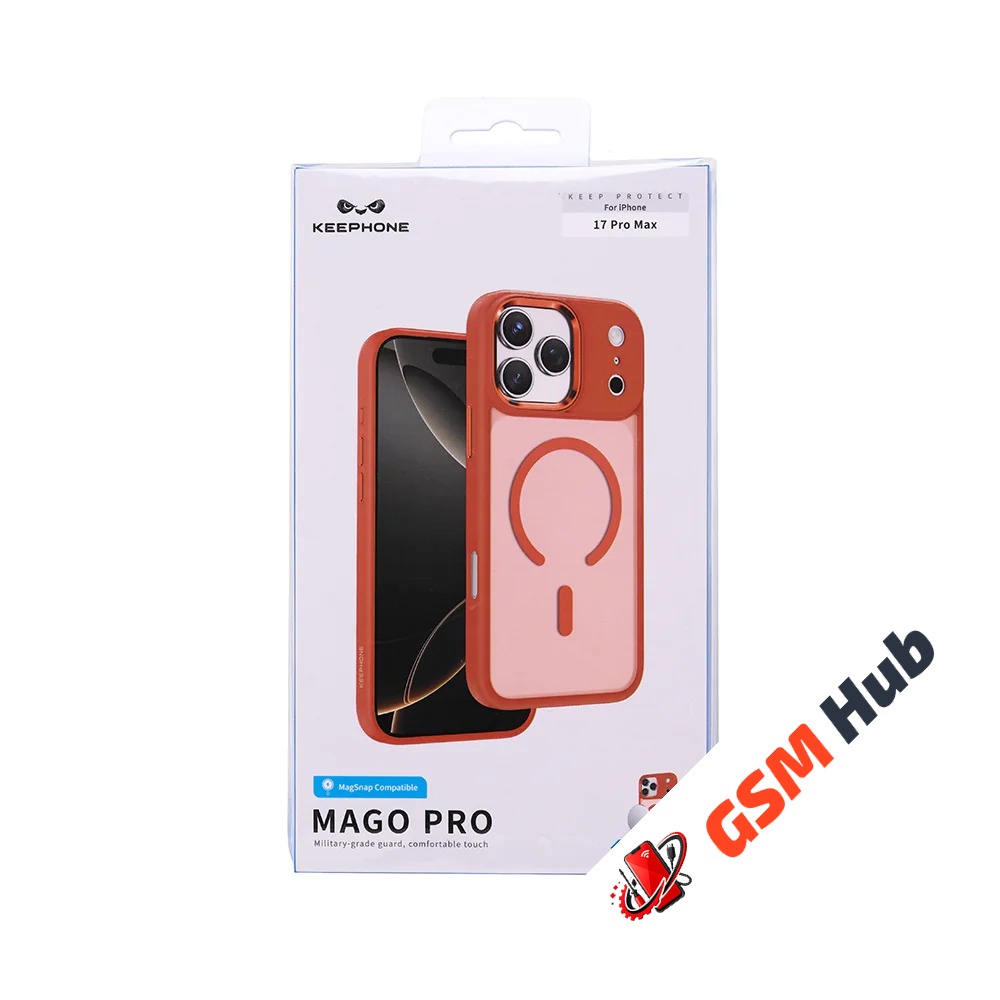 Чехол Keephone Mago Pro MagSafe iPhone 17 Pro Max (Cosmic Orange)