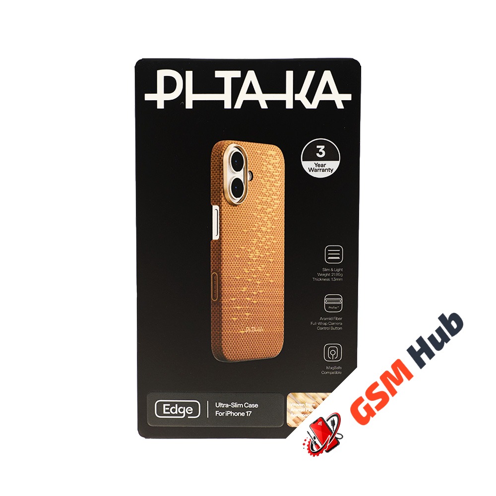 Чехол PITAKA Glints of Gold Ultra-Slim Case iPhone 17 (Golden Glint) (PitaTap)