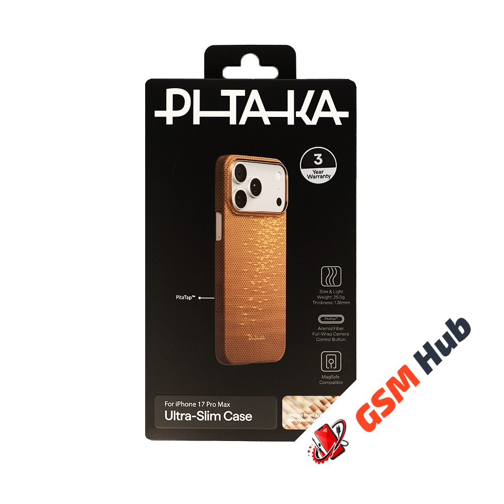 Чехол PITAKA Glints of Gold Ultra-Slim Case iPhone 17 Pro Max (Golden Glint) (PitaTap)