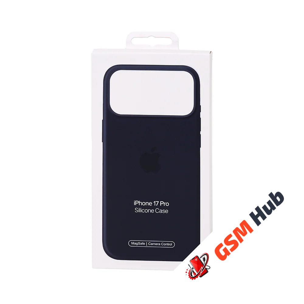 Чехол Силиконовый Magsafe iPhone 17 Pro (С анимацией) (С кнопкой) (Черный)