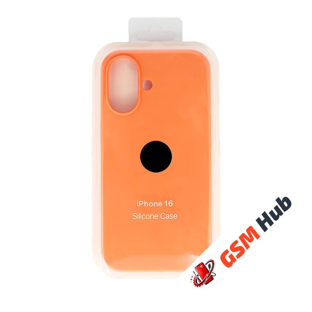 Чехол Силиконовый iPhone 16 (№66) (Оранжевый)