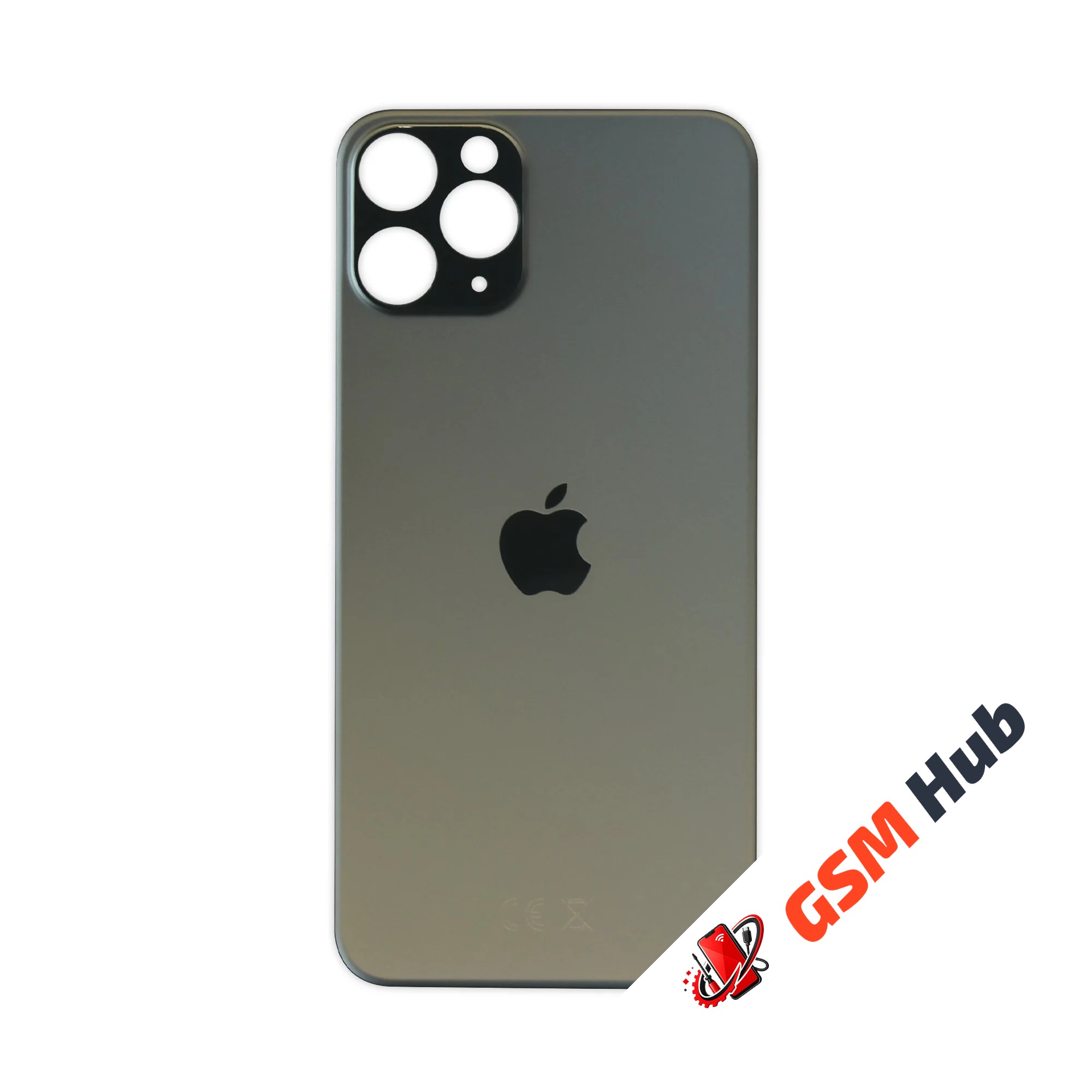 Задняя крышка (стекло) Широкий вырез iPhone 11 Pro (Dark Green)