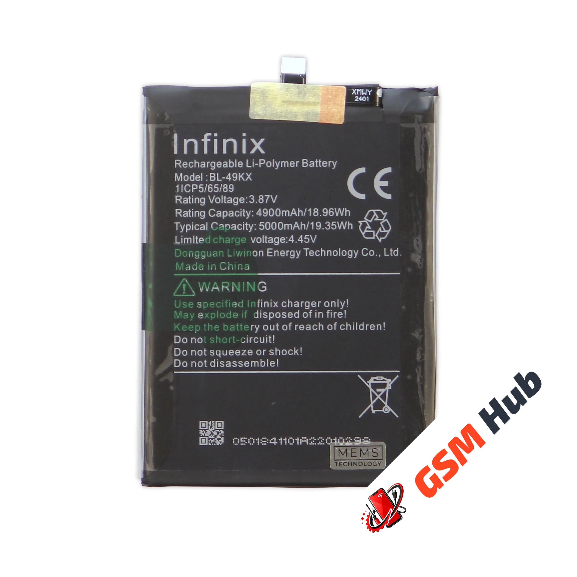 Аккумулятор Infinix Note 11 / 12 / 12 2023 (BL-49KX) 5000 mAh VoltPack