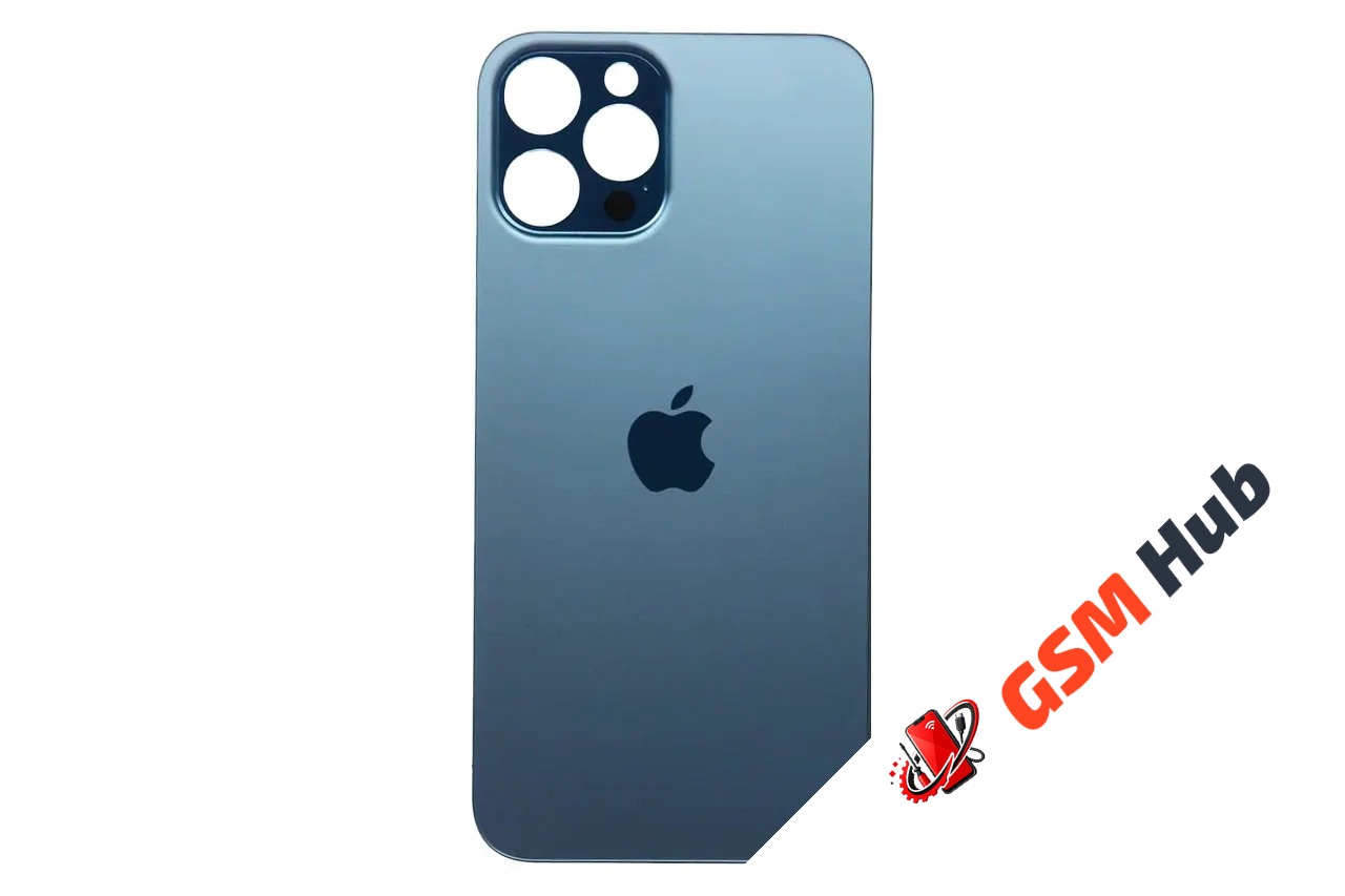 Задняя крышка (стекло) Широкий вырез iPhone 12 Pro Max (Pacific Blue)