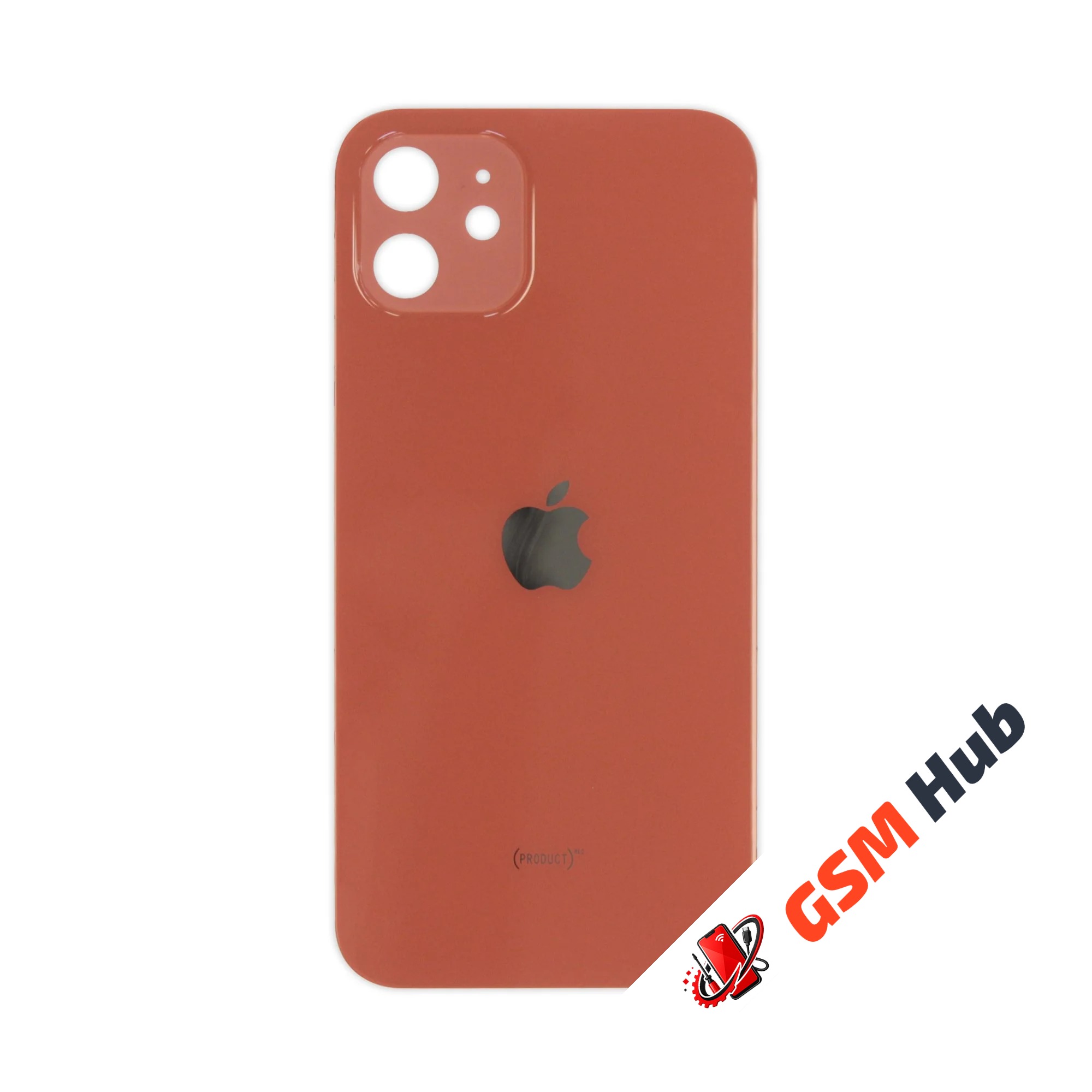 Задняя крышка (стекло) Узкий вырез iPhone 12 (Red)