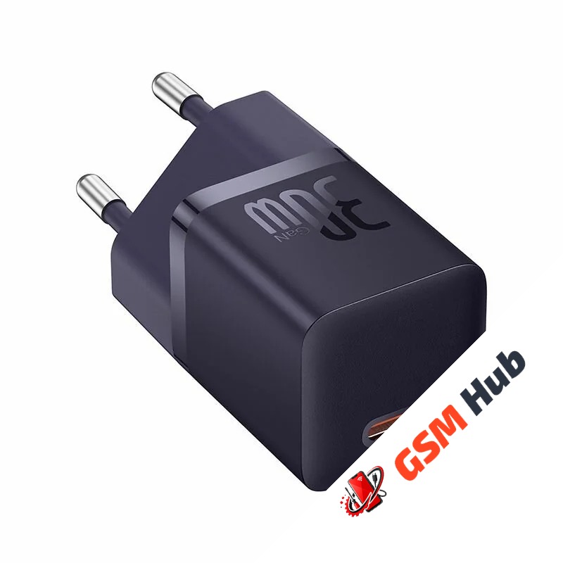 СЗУ Baseus GaN5 (Быстрая зарядка) (mini) (USB C) (30W EU) (Фиолетовый)