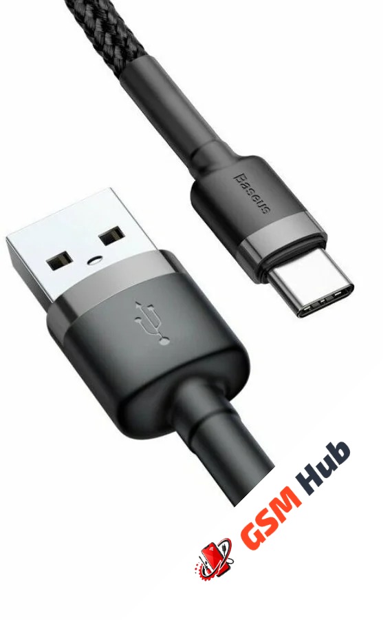 Кабель Baseus cafule (USB-A / USB-C) (2A) (2m) (Серый/Черный)