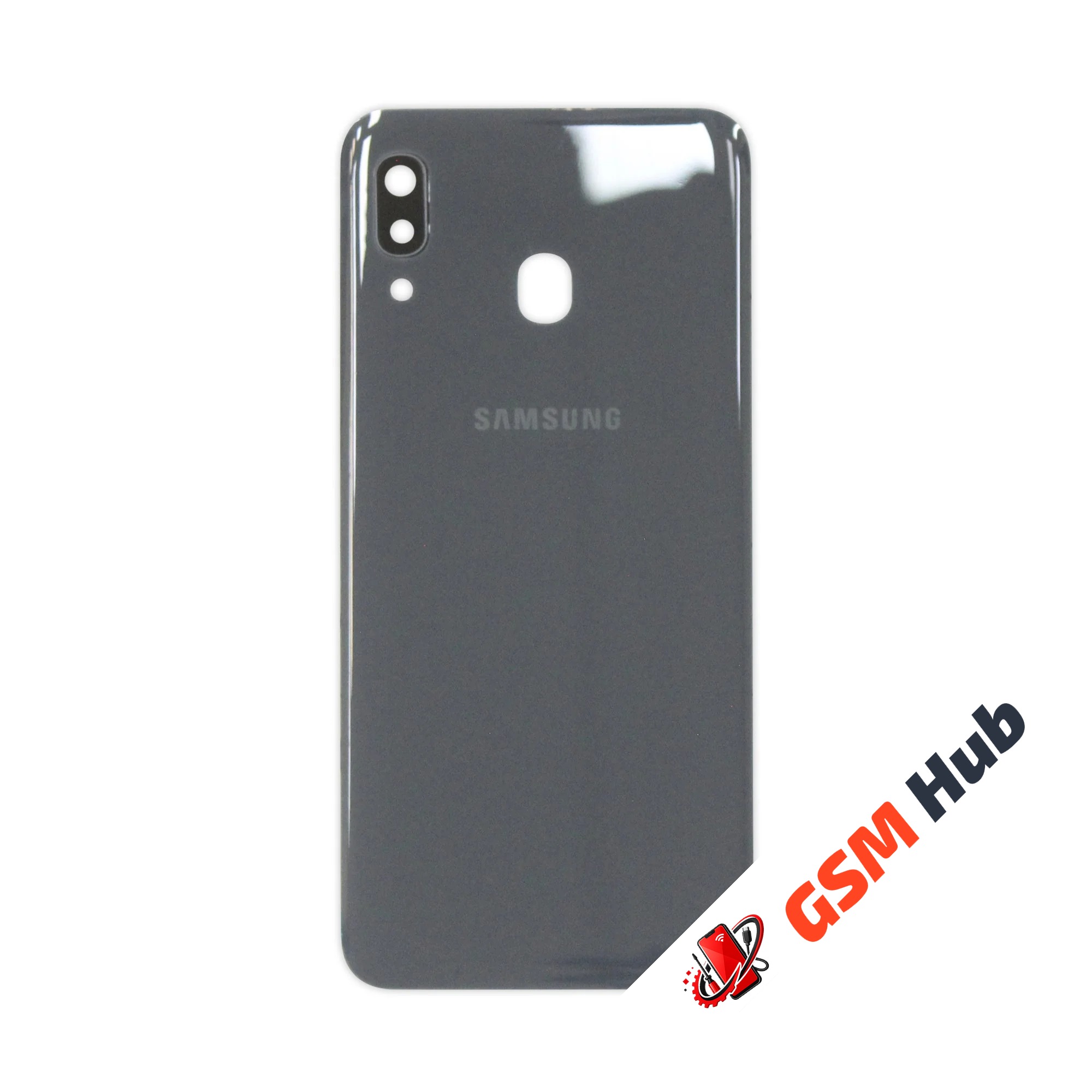 Задняя крышка Samsung Galaxy A30 (A305F) (Черный) (Со стеклом камеры) Premium