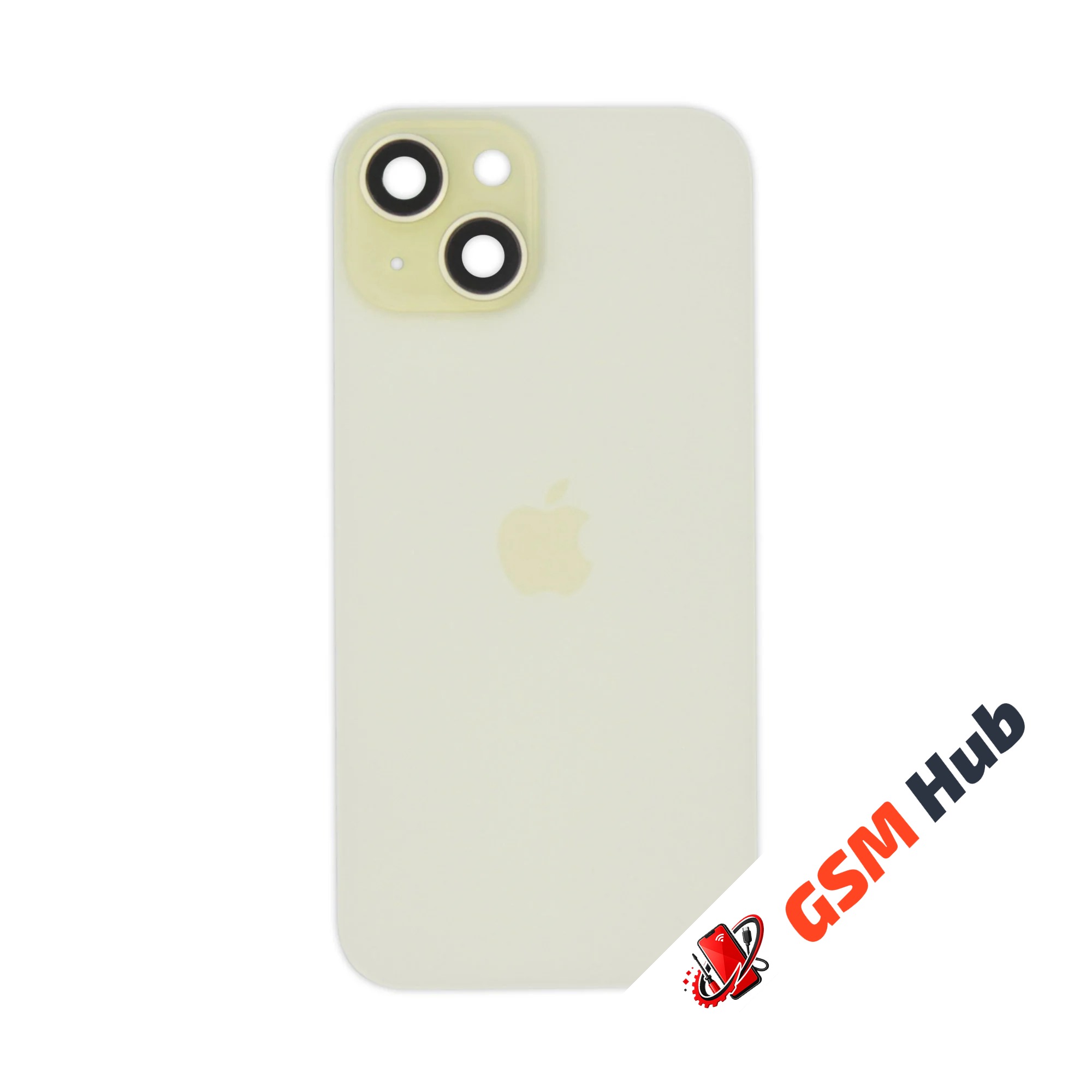 Задняя крышка (стекло) в сборе с рамкой iPhone 15 Оригинал (Yellow)