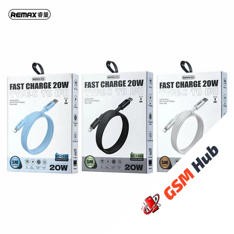 Кабель Remax RC-C026 (Type C-Lightning) (20W) (1m) (Белый)