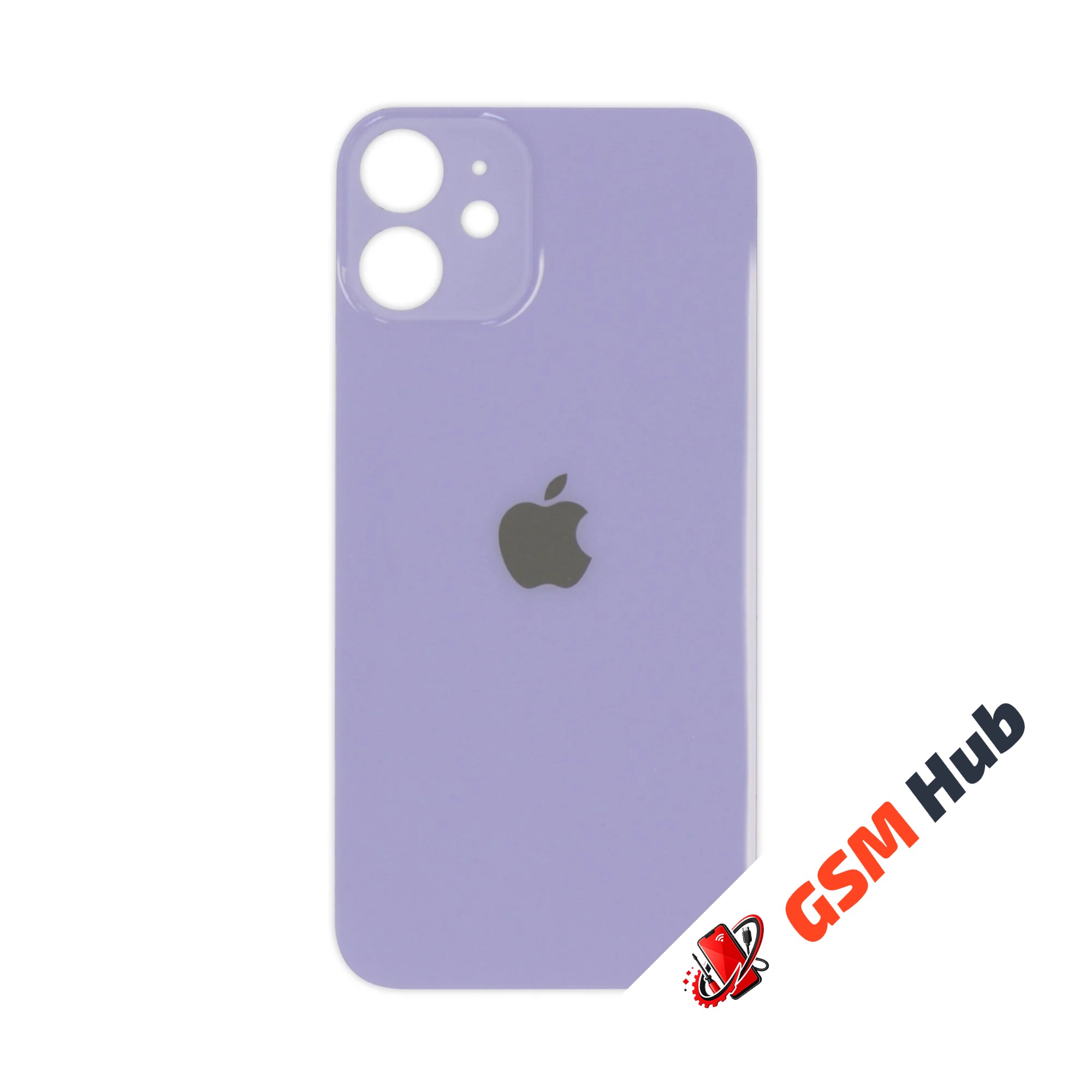Задняя крышка (стекло) Широкий вырез iPhone 12 Mini (Purple)