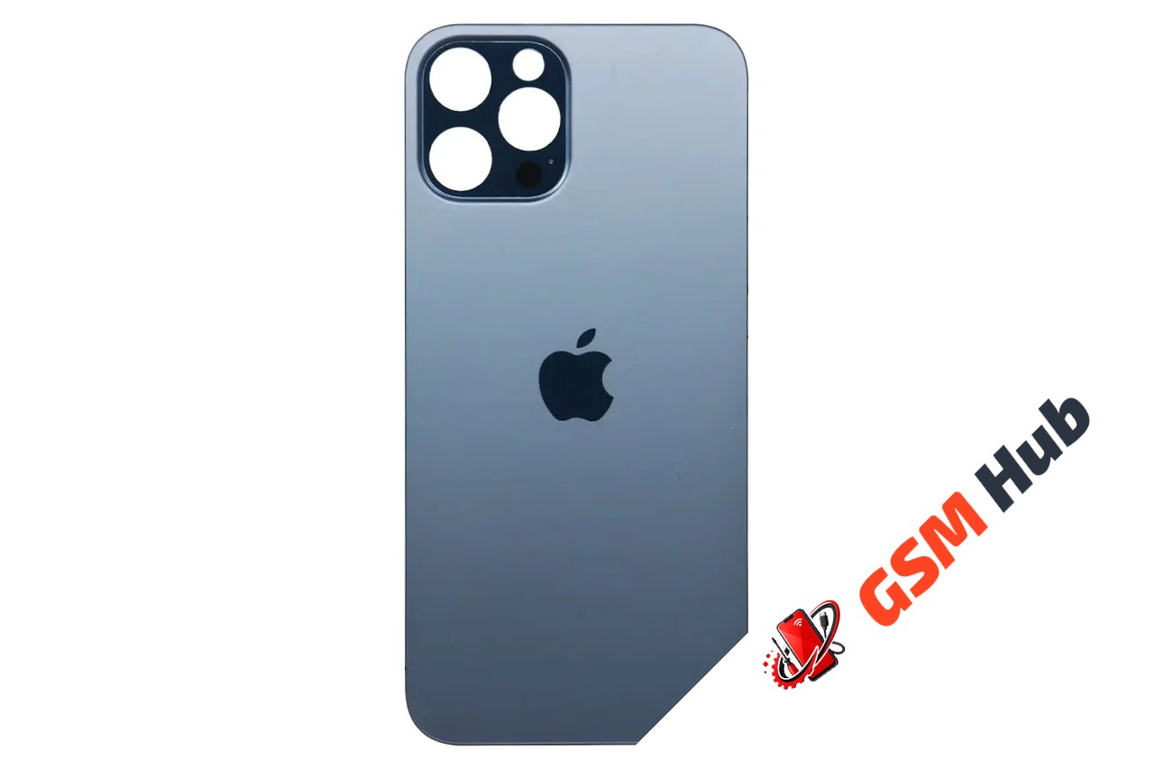 Задняя крышка (стекло) Узкий вырез iPhone 12 Pro Max (Pacific Blue)