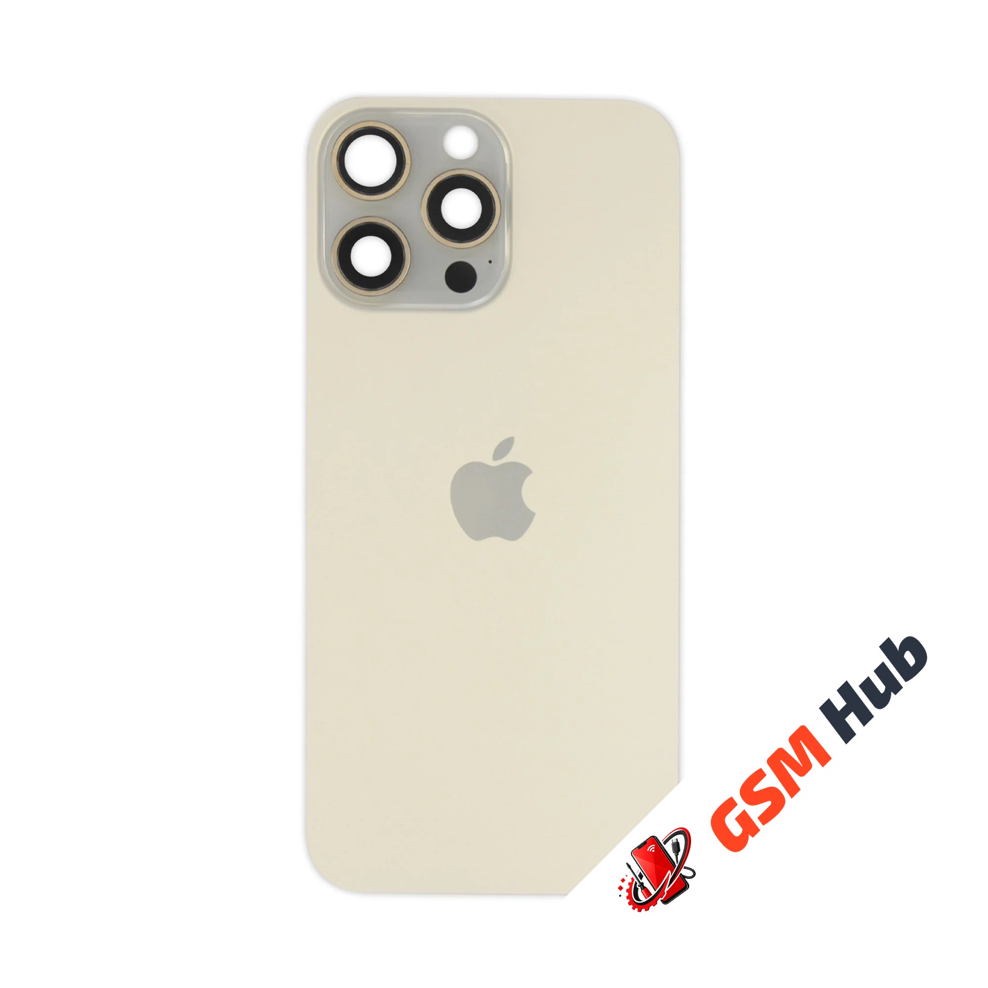 Задняя крышка (стекло) в сборе с рамкой iPhone 16 Pro Max Оригинал (Desert Titanium)