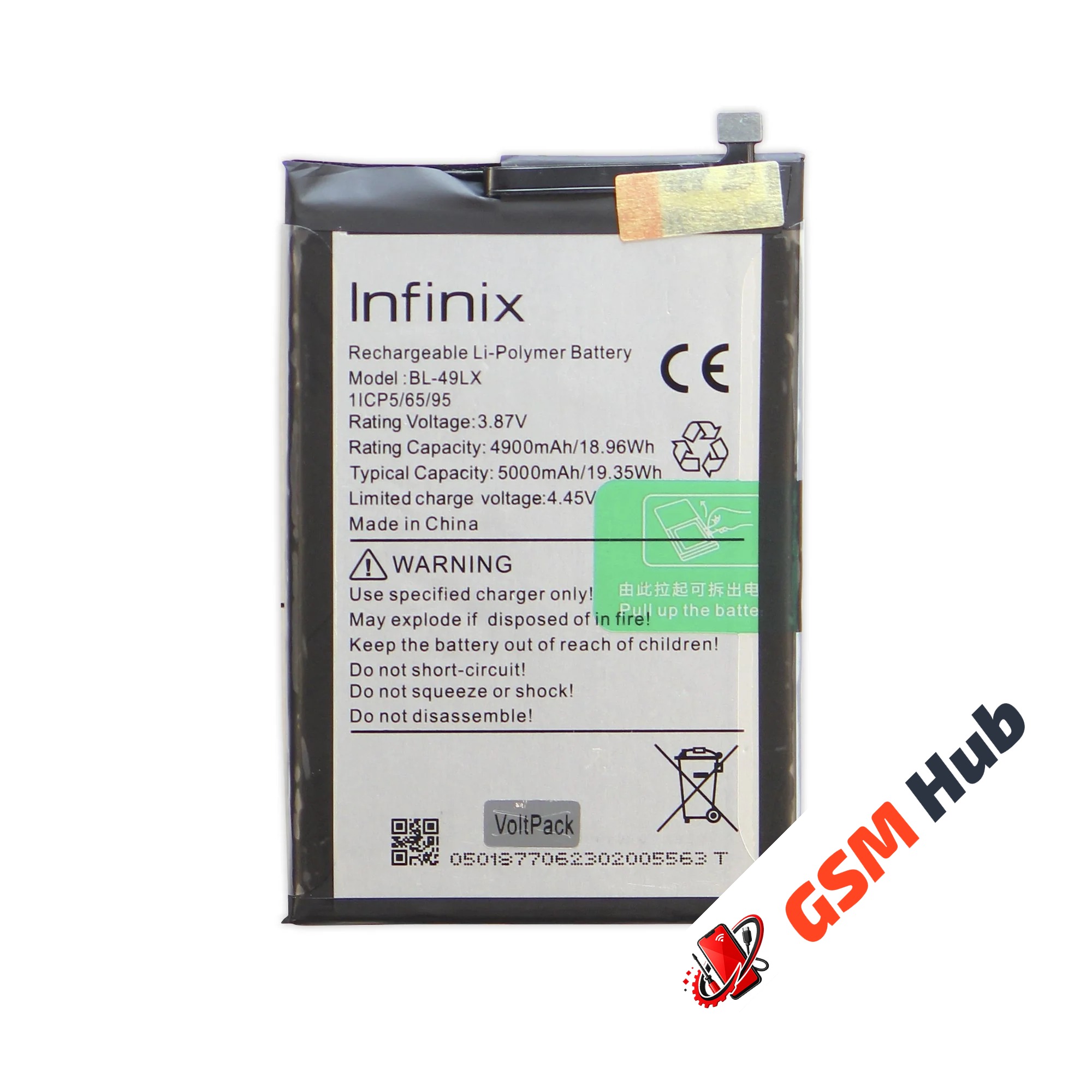Аккумулятор Infinix Hot 20 / Hot 20S (BL-49LX) 4900 / 5000 mAh VoltPack