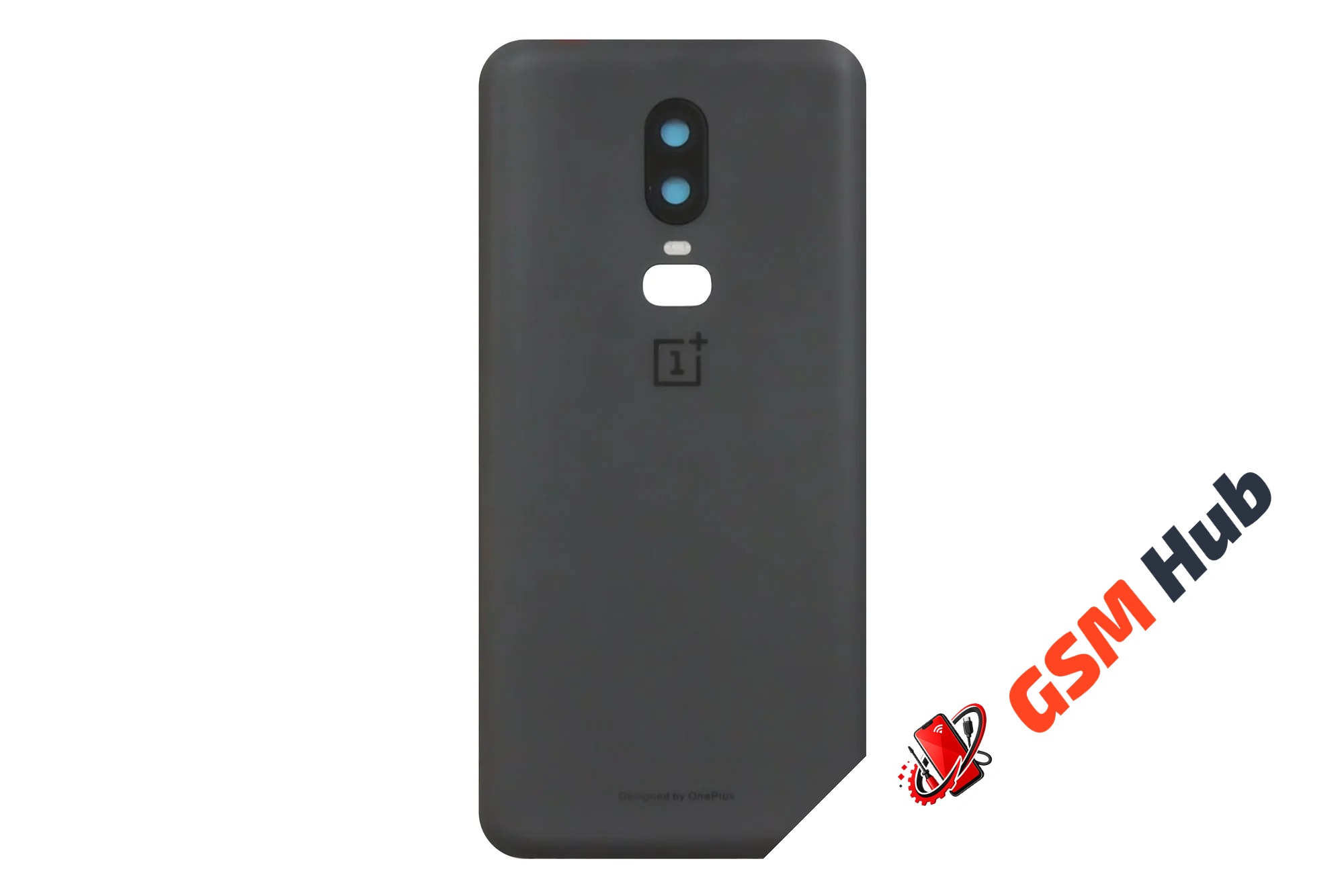 Задняя крышка OnePlus 6 (Черный Глянцевый) (Со стеклом камеры) Premium