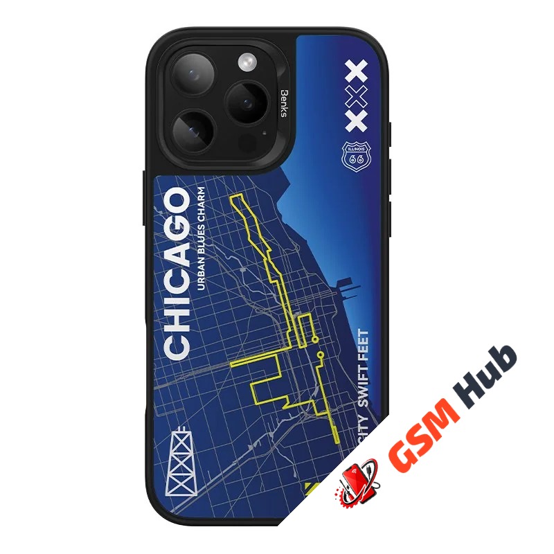 Чехол Benks Dynamic City iPhone 16 Pro Max (Chicago)