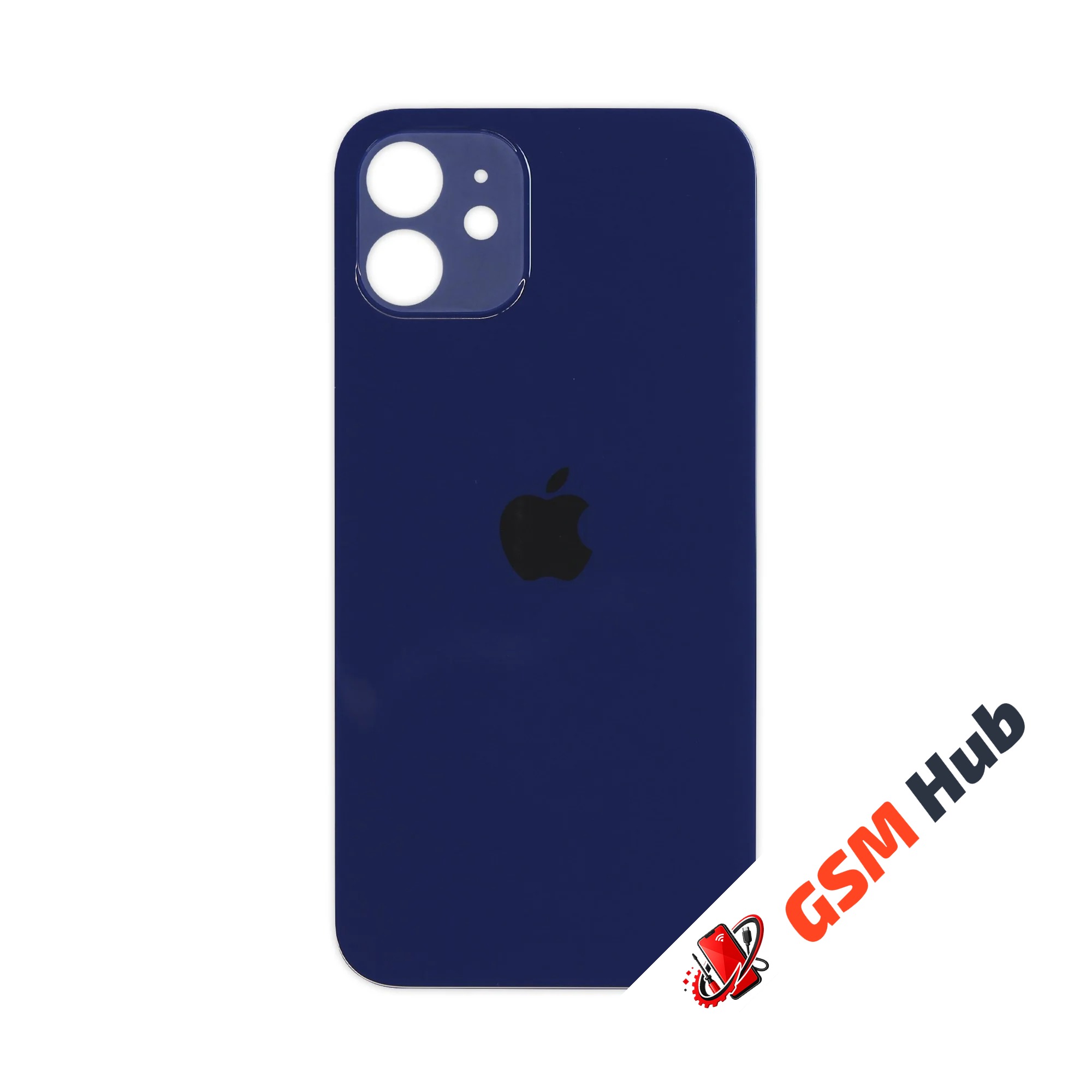 Задняя крышка (стекло) Широкий вырез iPhone 12 (Blue)