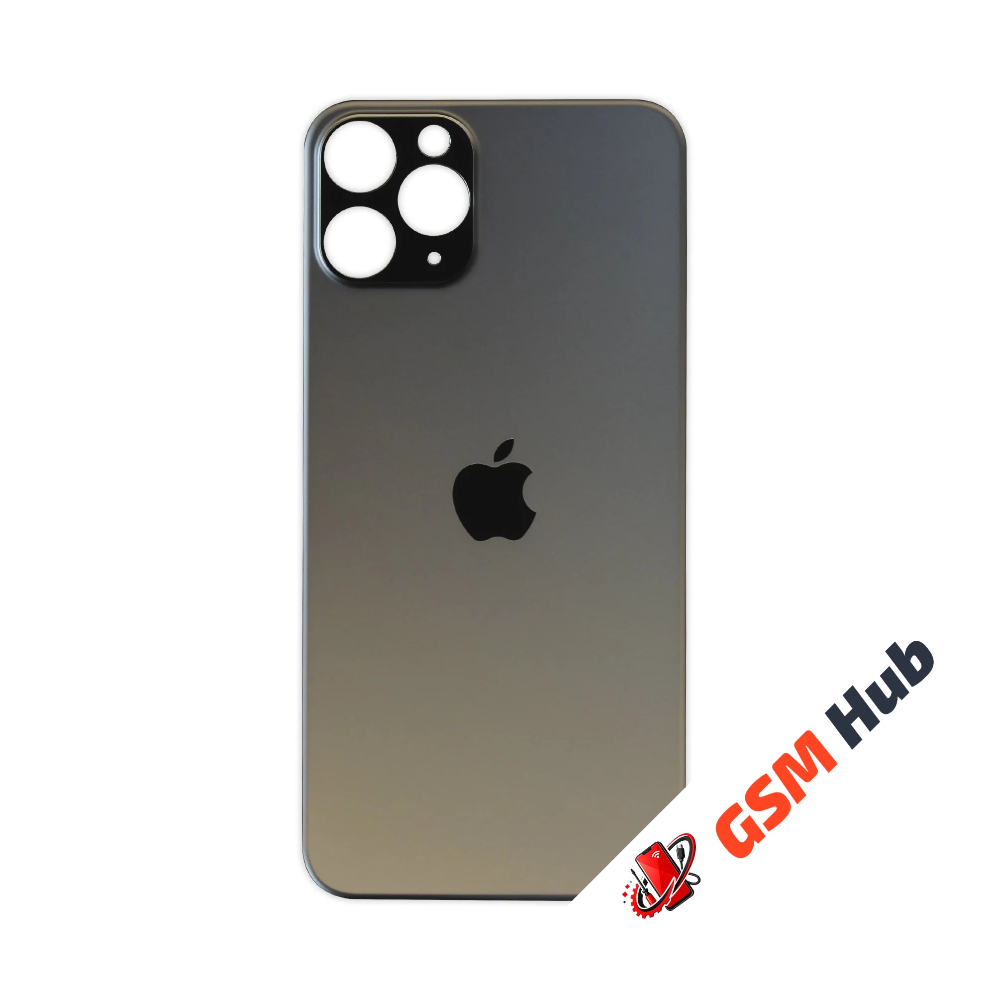 Задняя крышка (стекло) Широкий вырез iPhone 11 Pro (Space Gray)