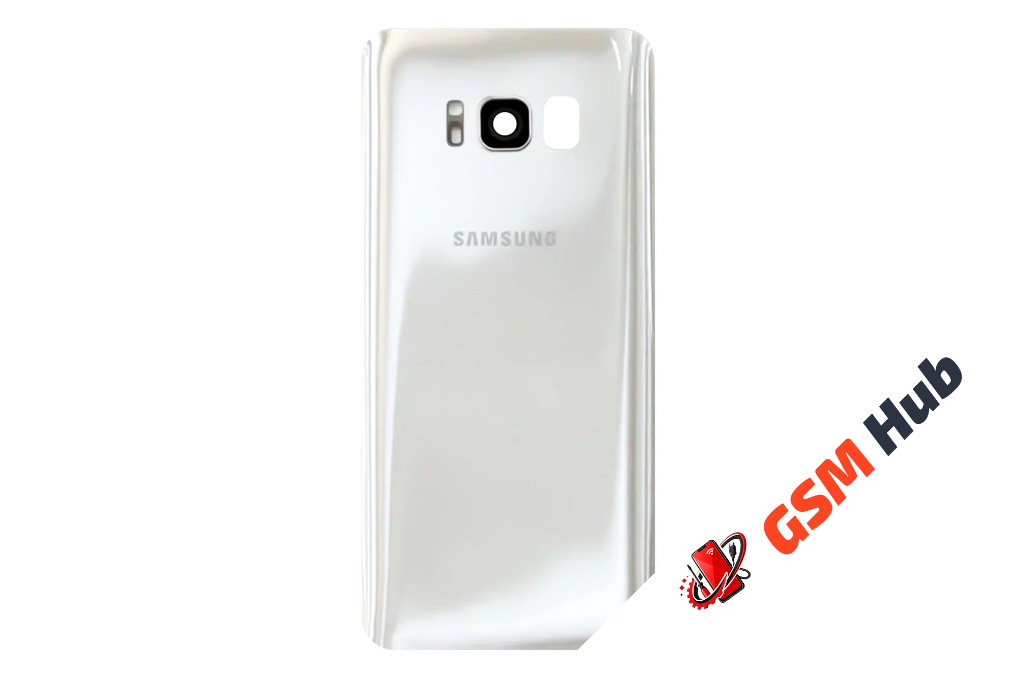 Задняя крышка Samsung Galaxy S8 (G950F) (Серебряный) (Со стеклом камеры) Premium