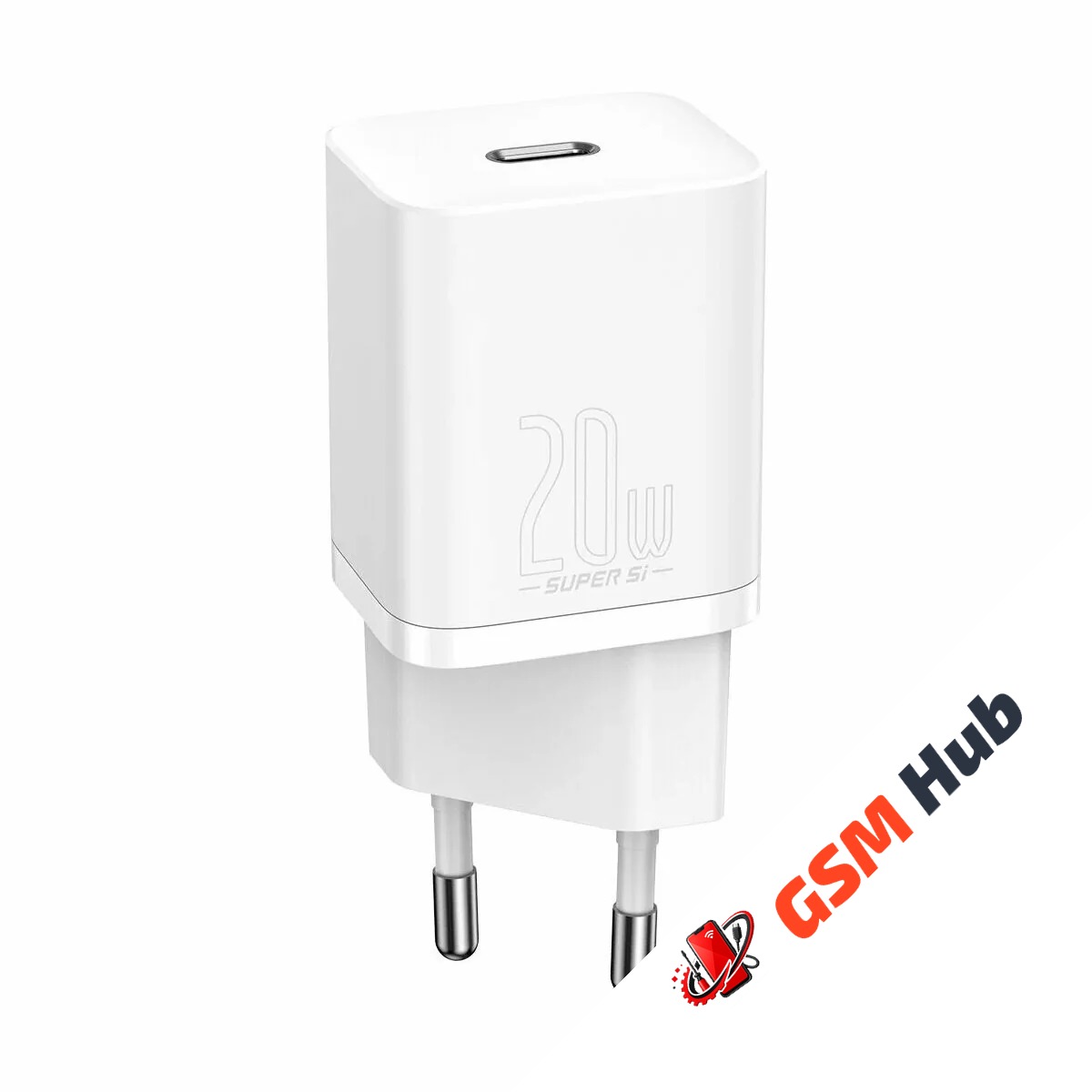 СЗУ Baseus Super Si (Быстрая зарядка) (USB-C) (20W EU) (Белый)
