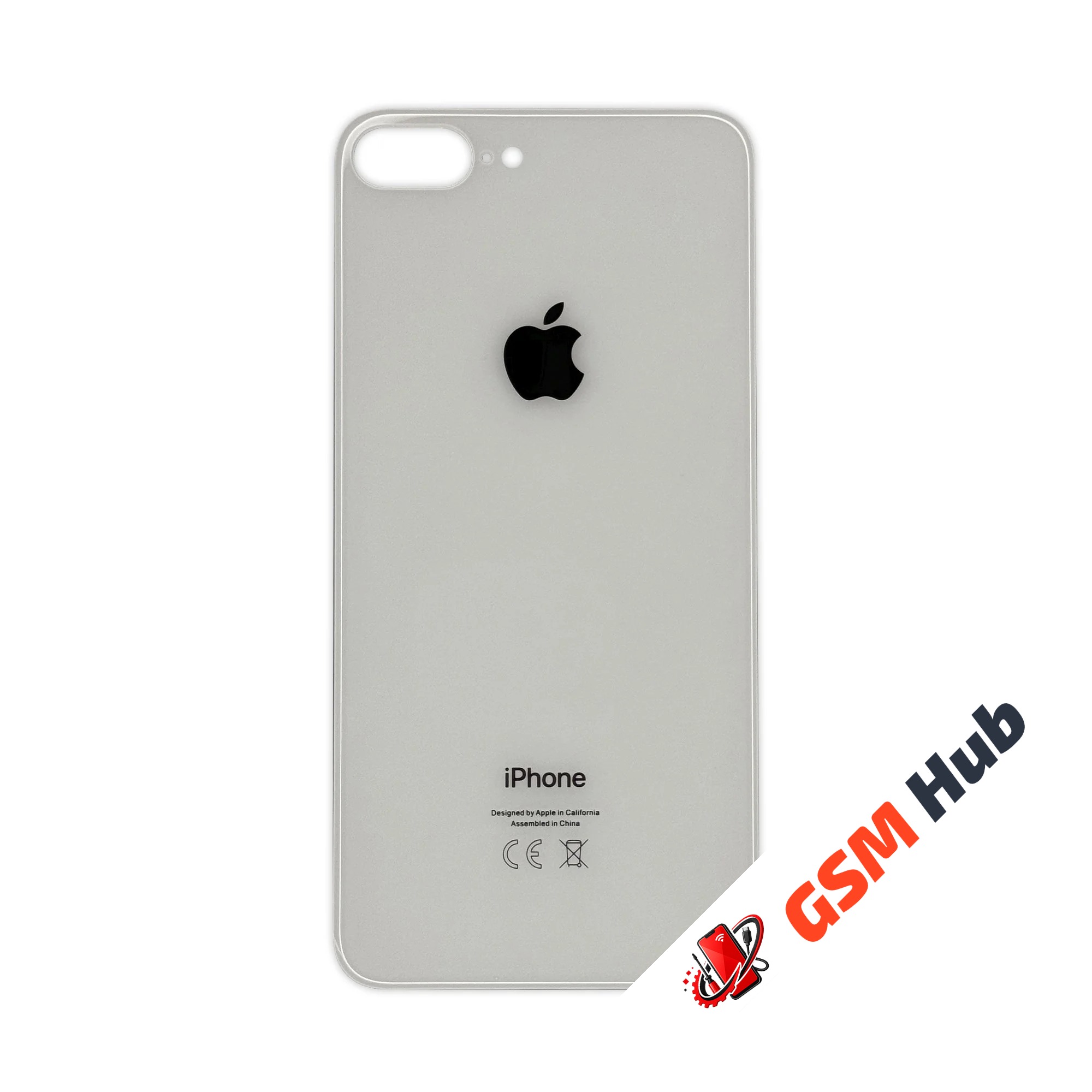 Задняя крышка (стекло) Широкий вырез iPhone 8 Plus (Silver)