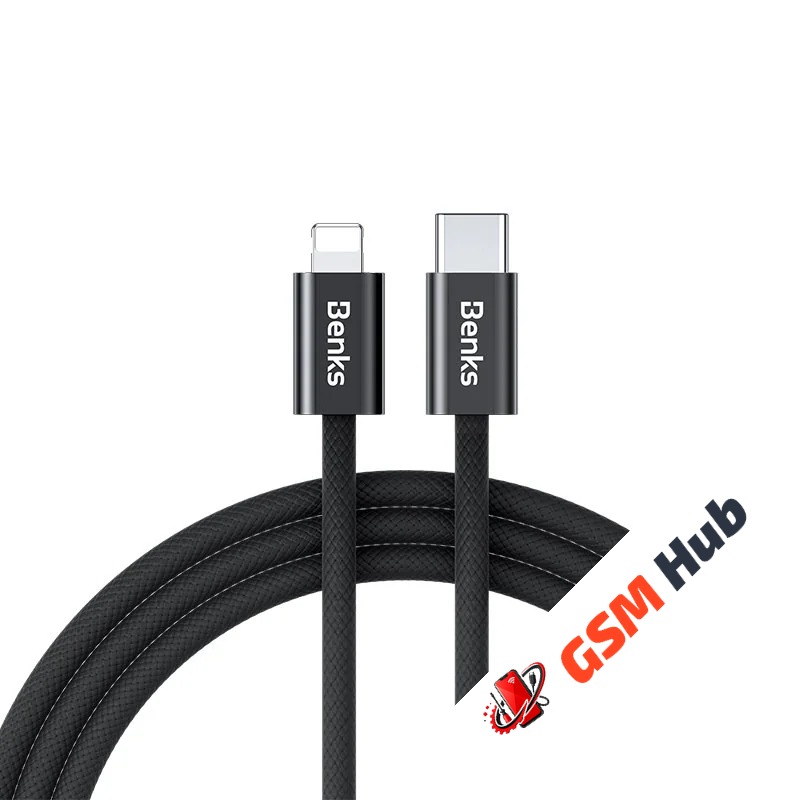 Кабель Benks D46 (USB C - Lightning) (2m) (Black)