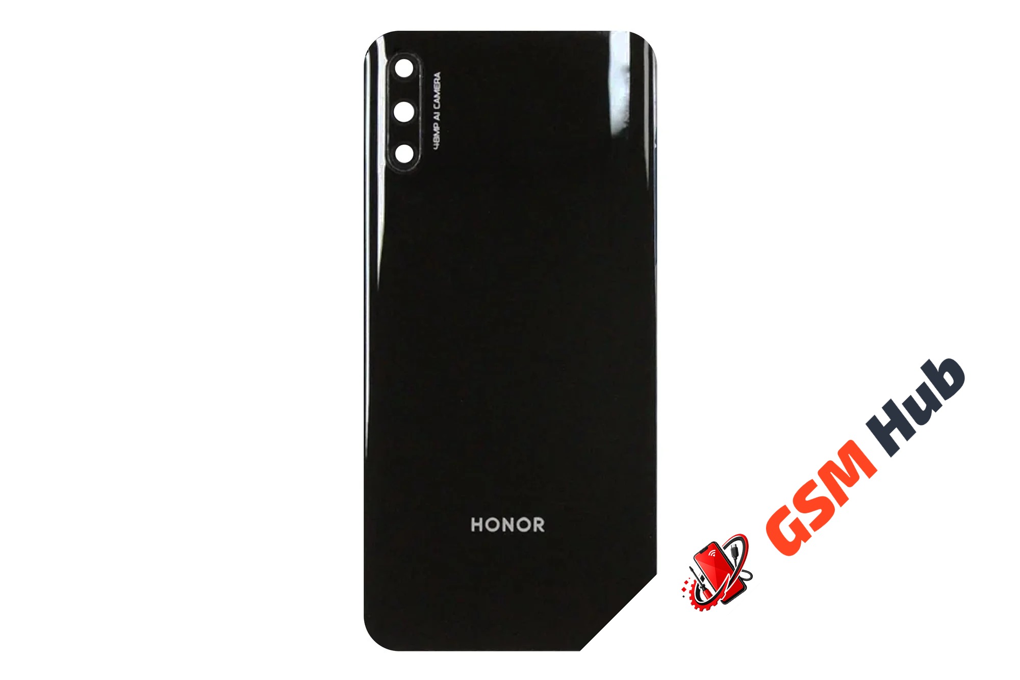 Задняя крышка Huawei Honor 9X (STK-LX1) (Черный) (Со стеклом камеры) Premium