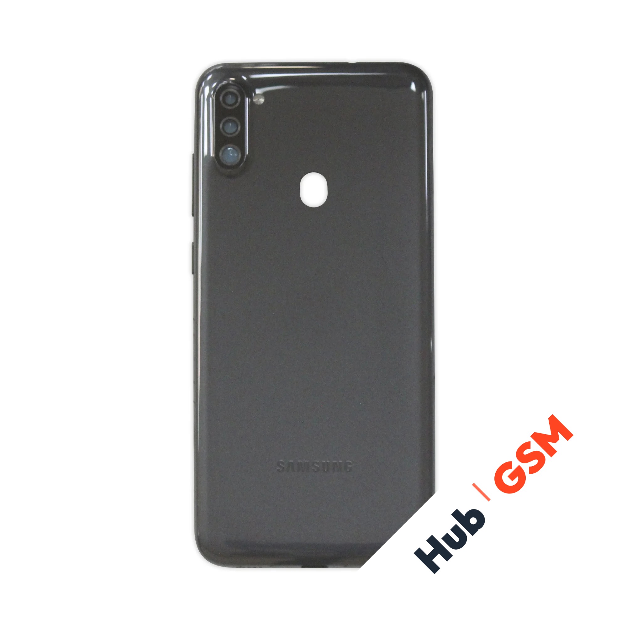 Задняя крышка Samsung Galaxy A11 (А115F) (Черный) (Со стеклом камеры) Premium