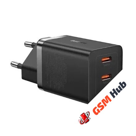 СЗУ Baseus GaN5 Pro (Быстрая зарядка) (USB C+ USB C) (40W EU) (Черный)