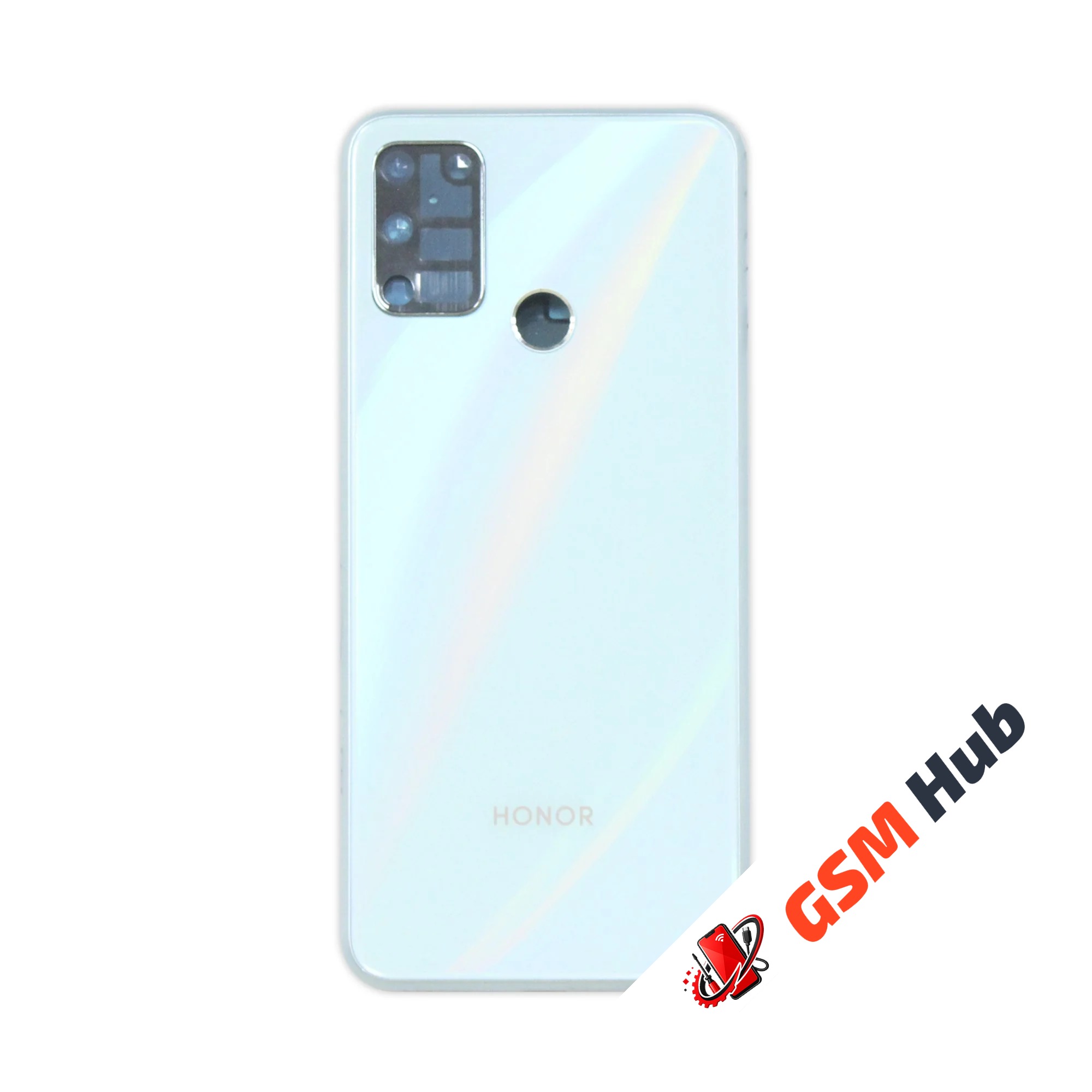 Задняя крышка Honor 9A (MOA-LX9N) (Голубой) (Со стеклом камеры) Premium