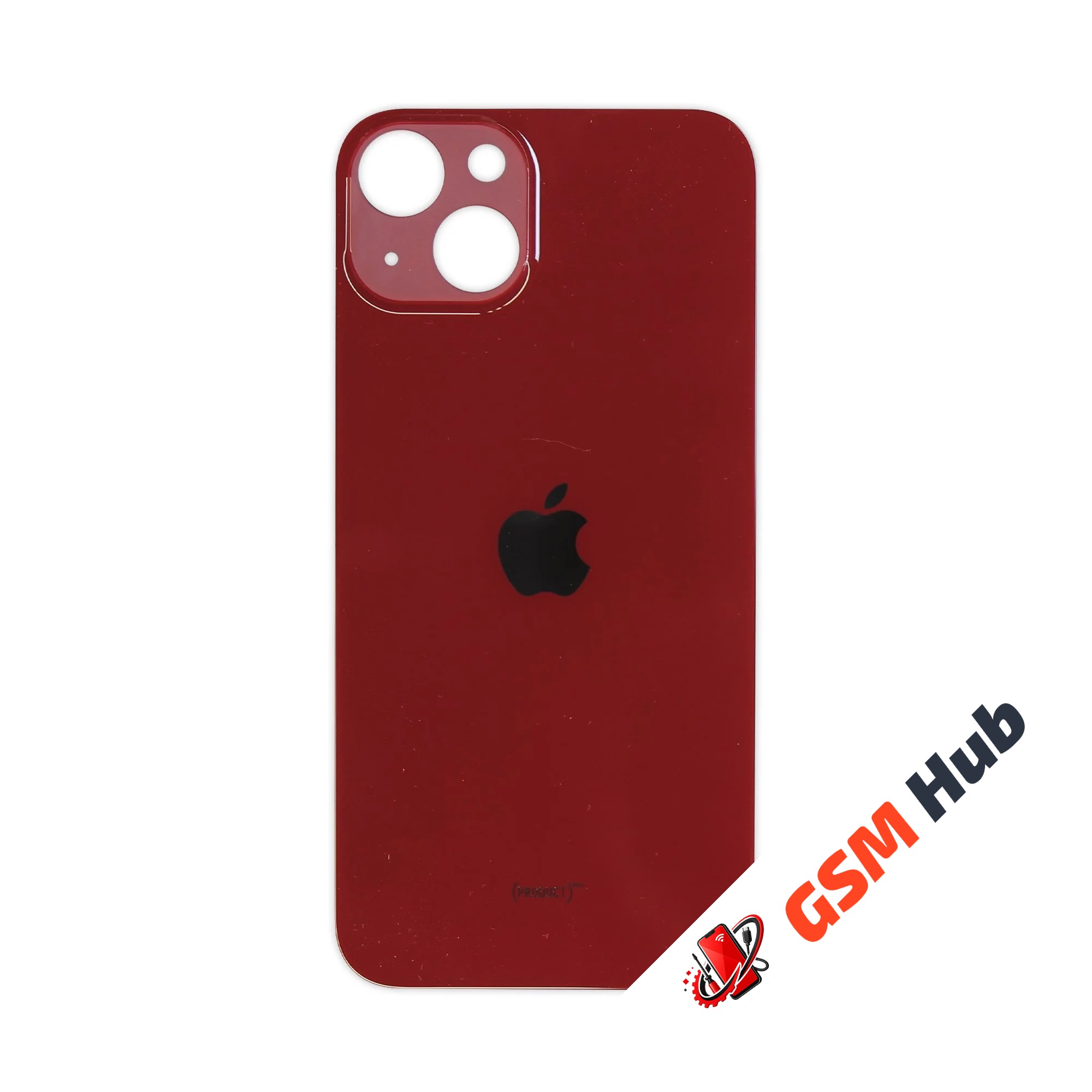 Задняя крышка (стекло) Широкий вырез iPhone 13 (Red)