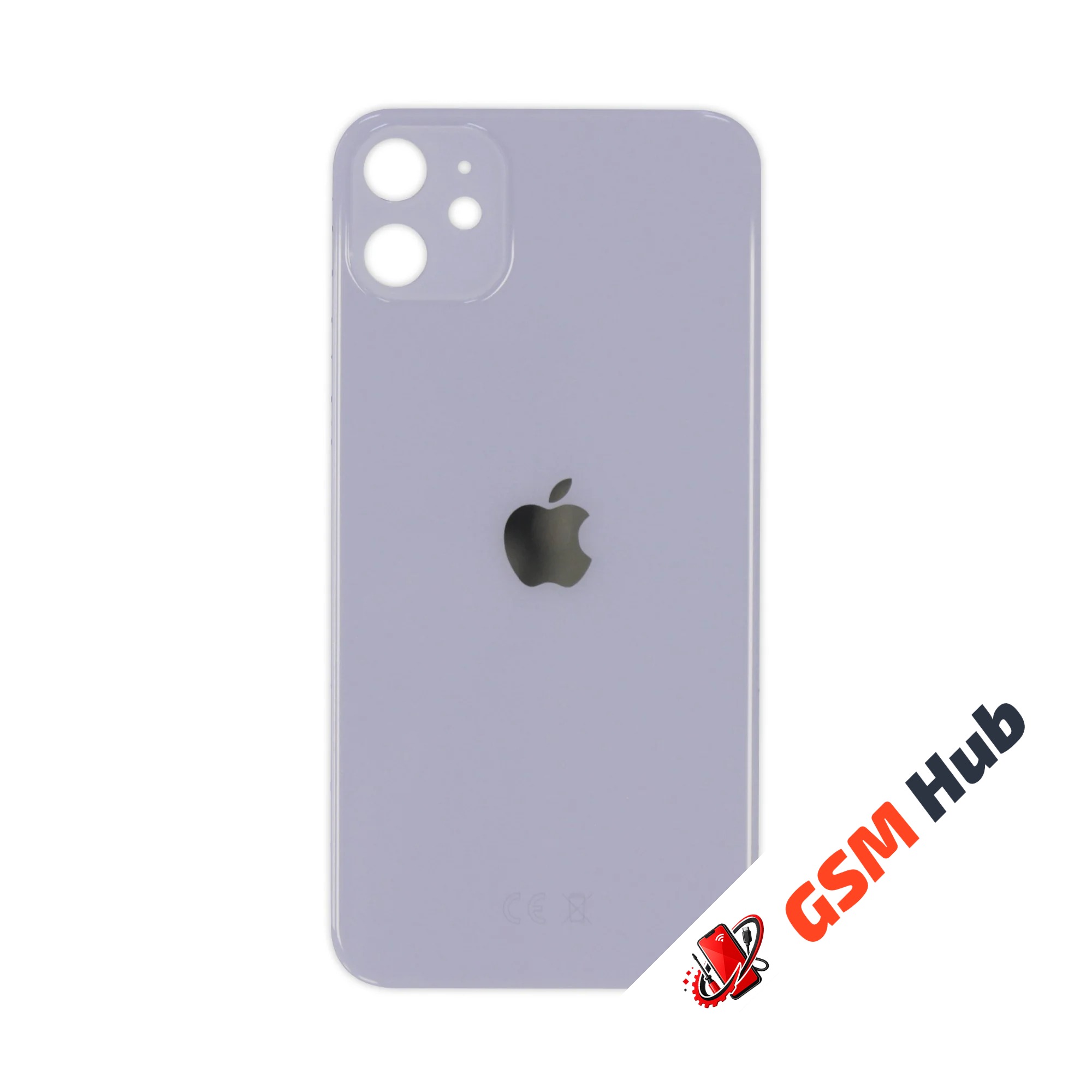 Задняя крышка (стекло) узкий вырез iPhone 11 Оригинал (Purple)