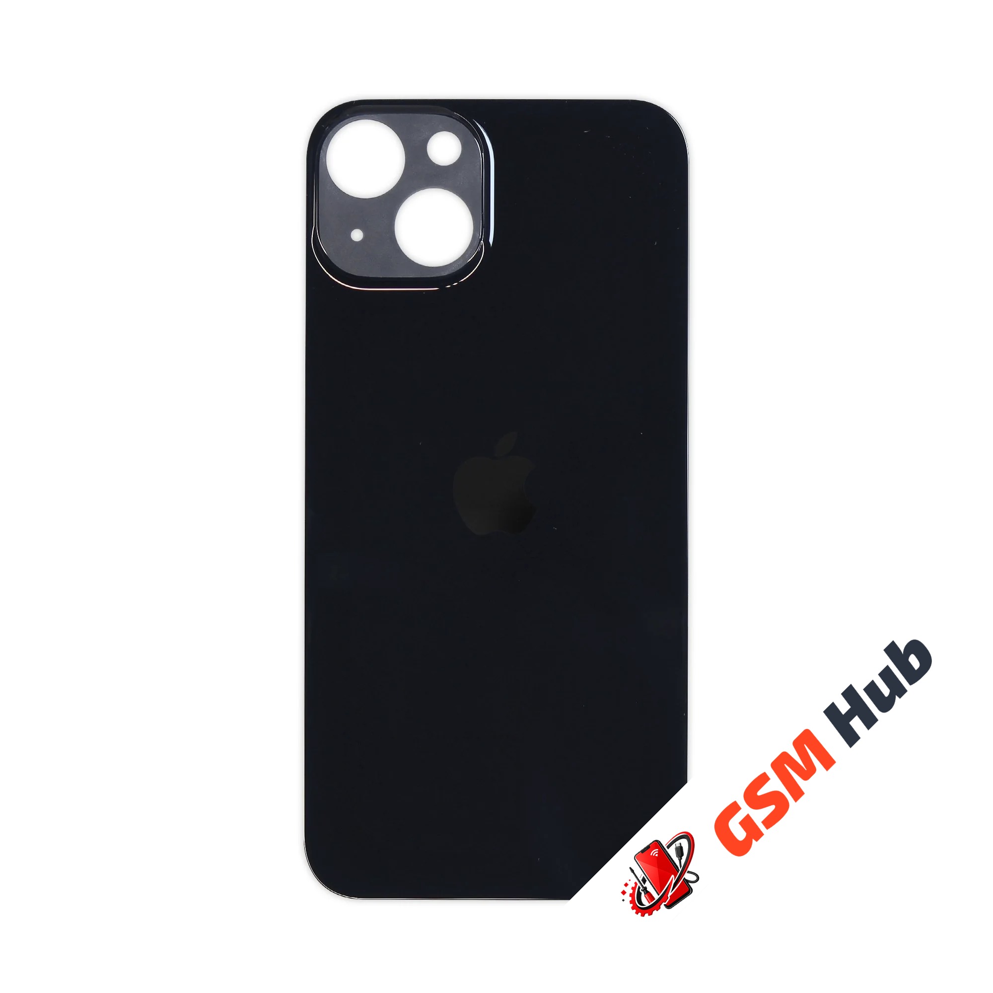 Задняя крышка (стекло) Широкий вырез iPhone 13 (Black)