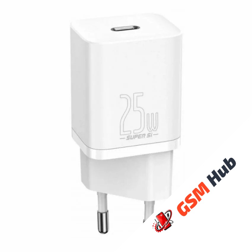 СЗУ Baseus Super Si (Быстрая зарядка) (USB-C) (25W EU) (Белый)