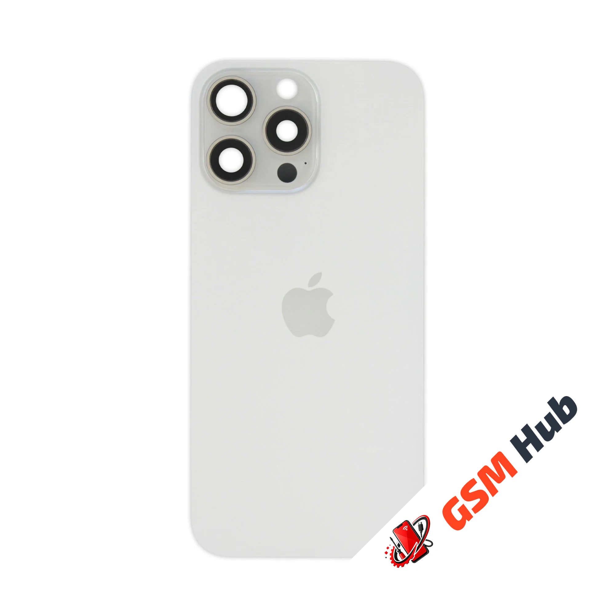Задняя крышка (стекло) в сборе с рамкой iPhone 16 Pro Max Оригинал (White Titanium)