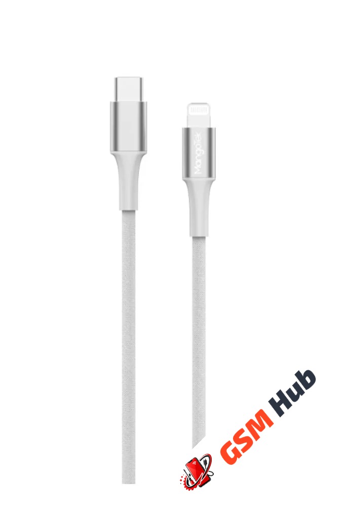 Кабель MangoTek MCA20C (Apple MFI) (USB-C / Lightning) (Нейлон) (White)