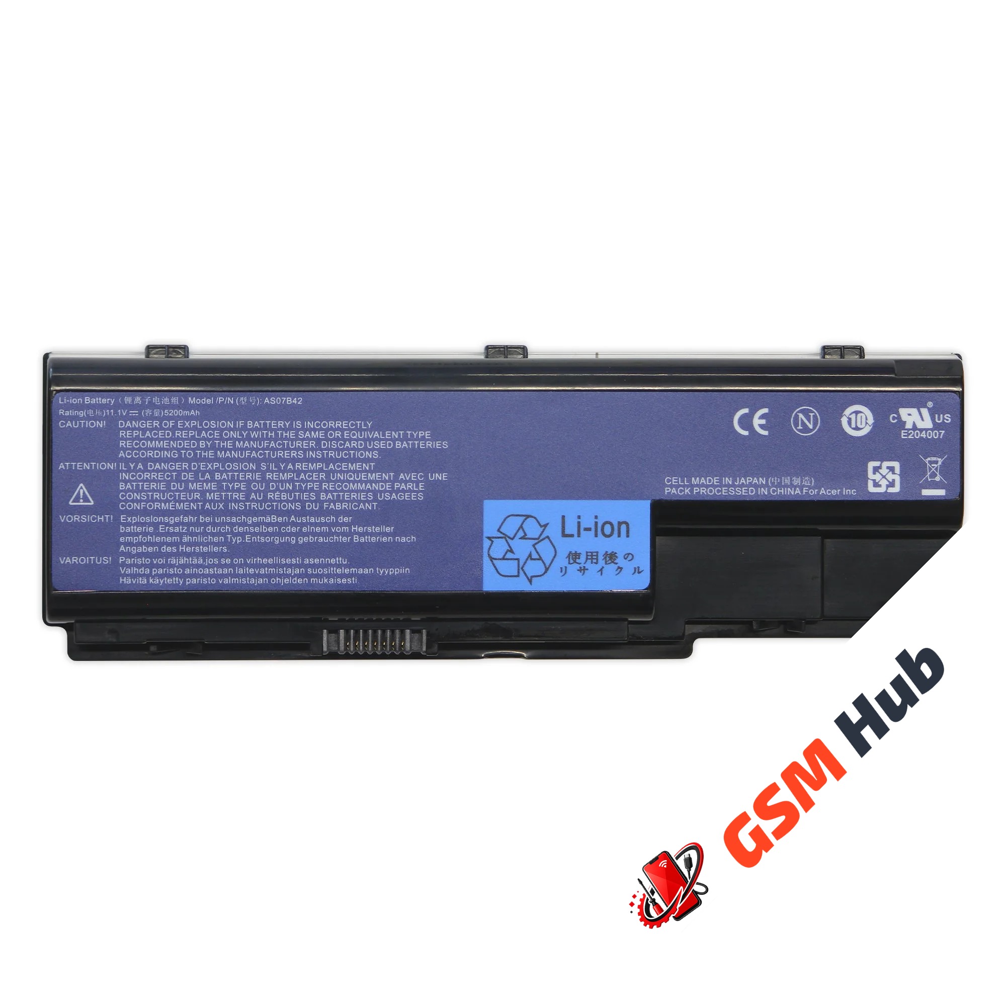Аккумулятор Acer Aspire 5520/5230/5710/5720/5920/6530/6930/7230/7520/7540/.../8920/5200mAh/14.8V