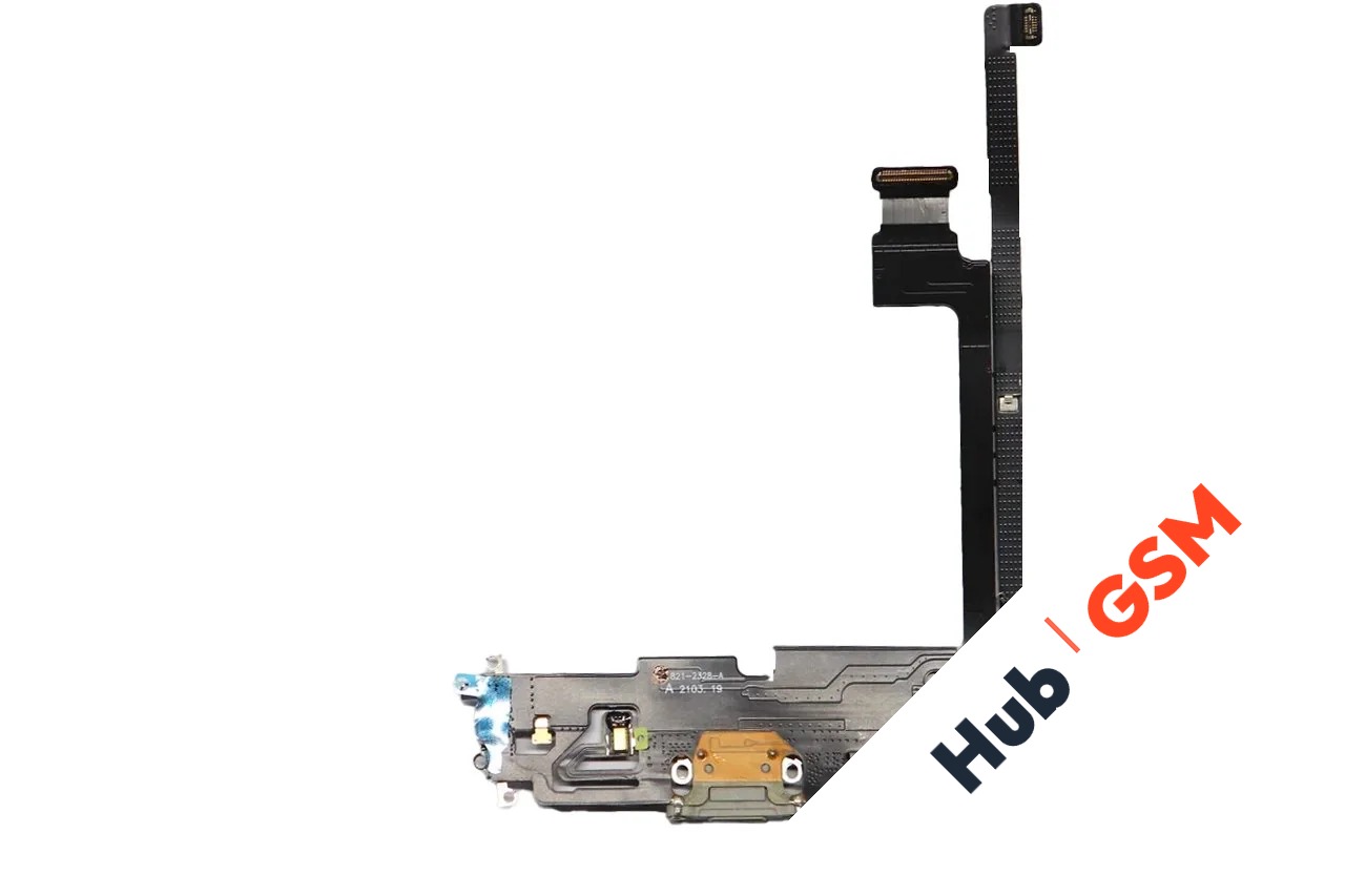 Шлейф с разъемом зарядки iPhone 12 Pro Max Оригинал IC (Белый)