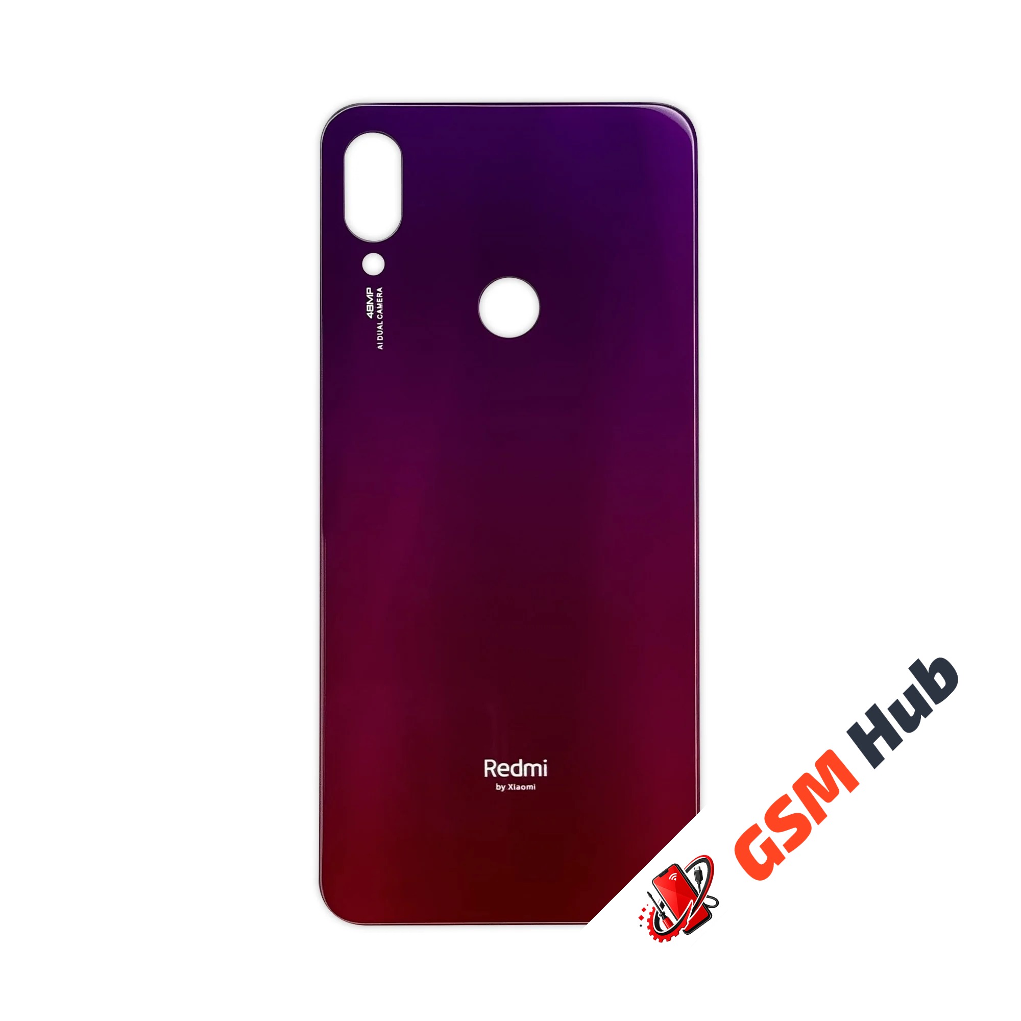 Задняя крышка Xiaomi Redmi Note 7 (M1901F7G) / Redmi Note 7 Pro (Красный)(Со стеклом камеры) Premium