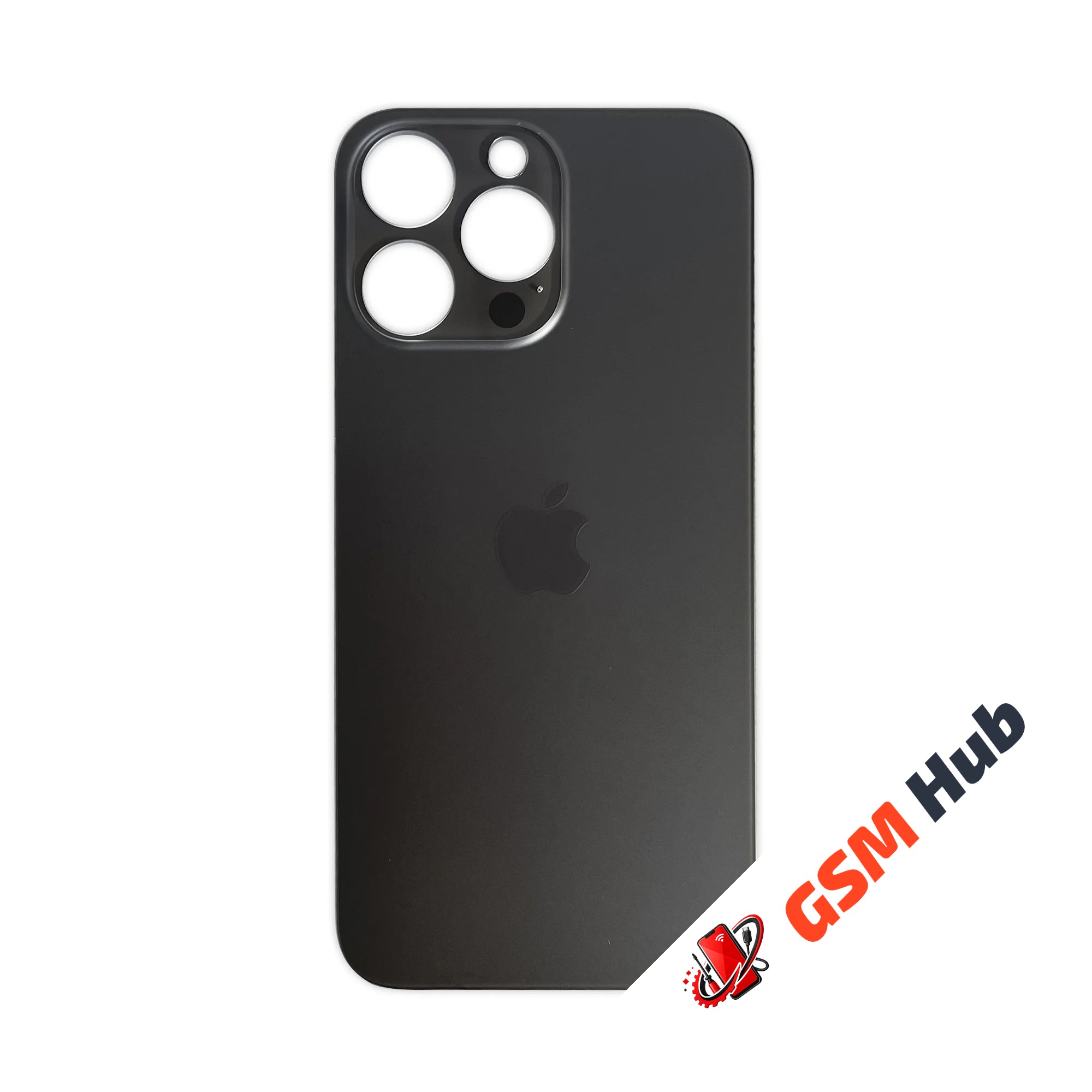 Задняя крышка (стекло) Широкий вырез iPhone 14 Pro (Space Black)