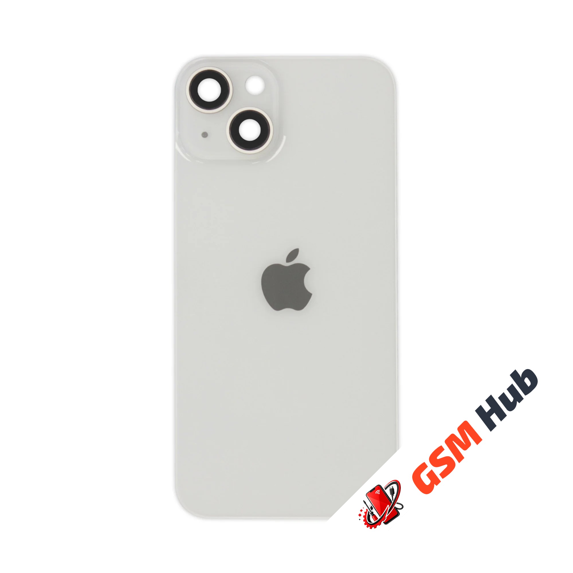 Задняя крышка (стекло) в сборе с рамкой iPhone 14 Оригинал (Starlight)