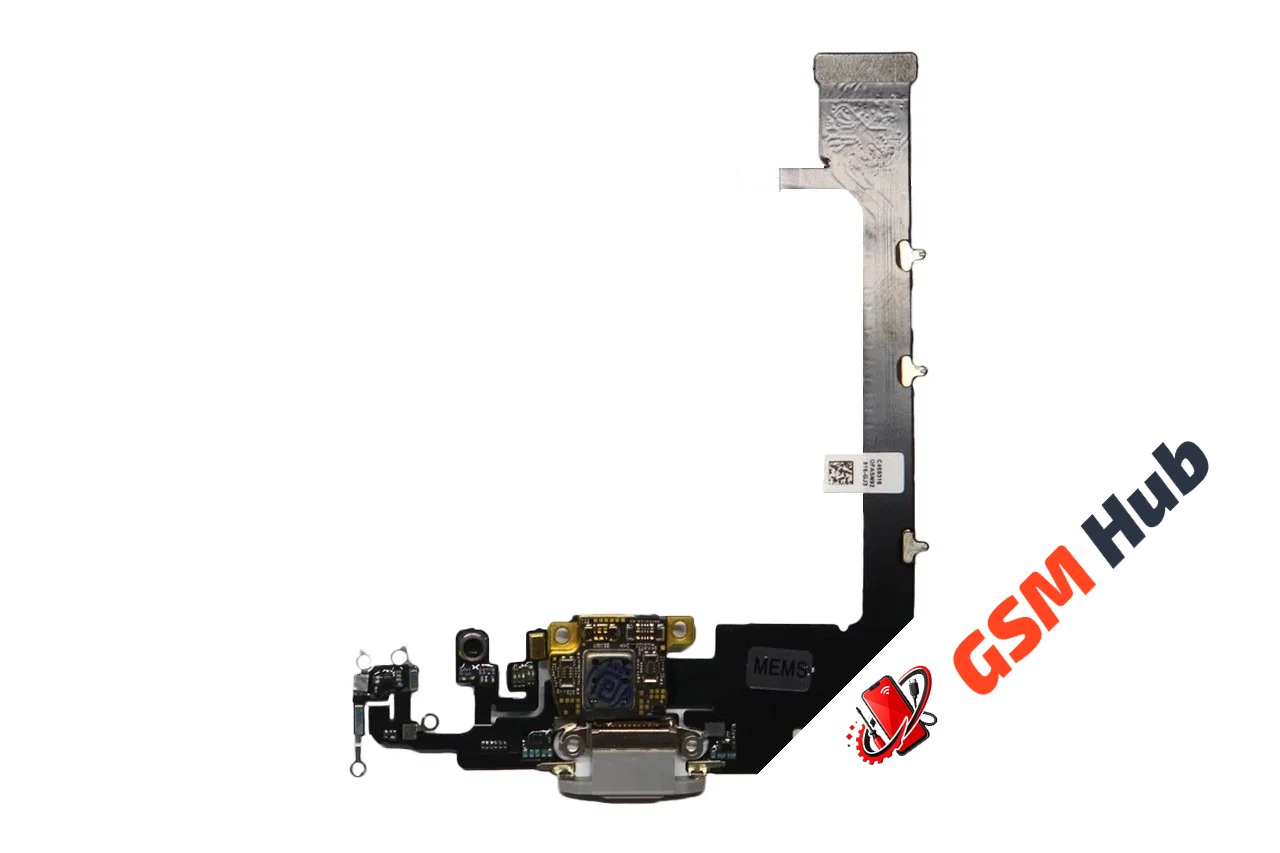 Шлейф с разъемом зарядки iPhone 11 Pro Max Оригинал IC (Белый)